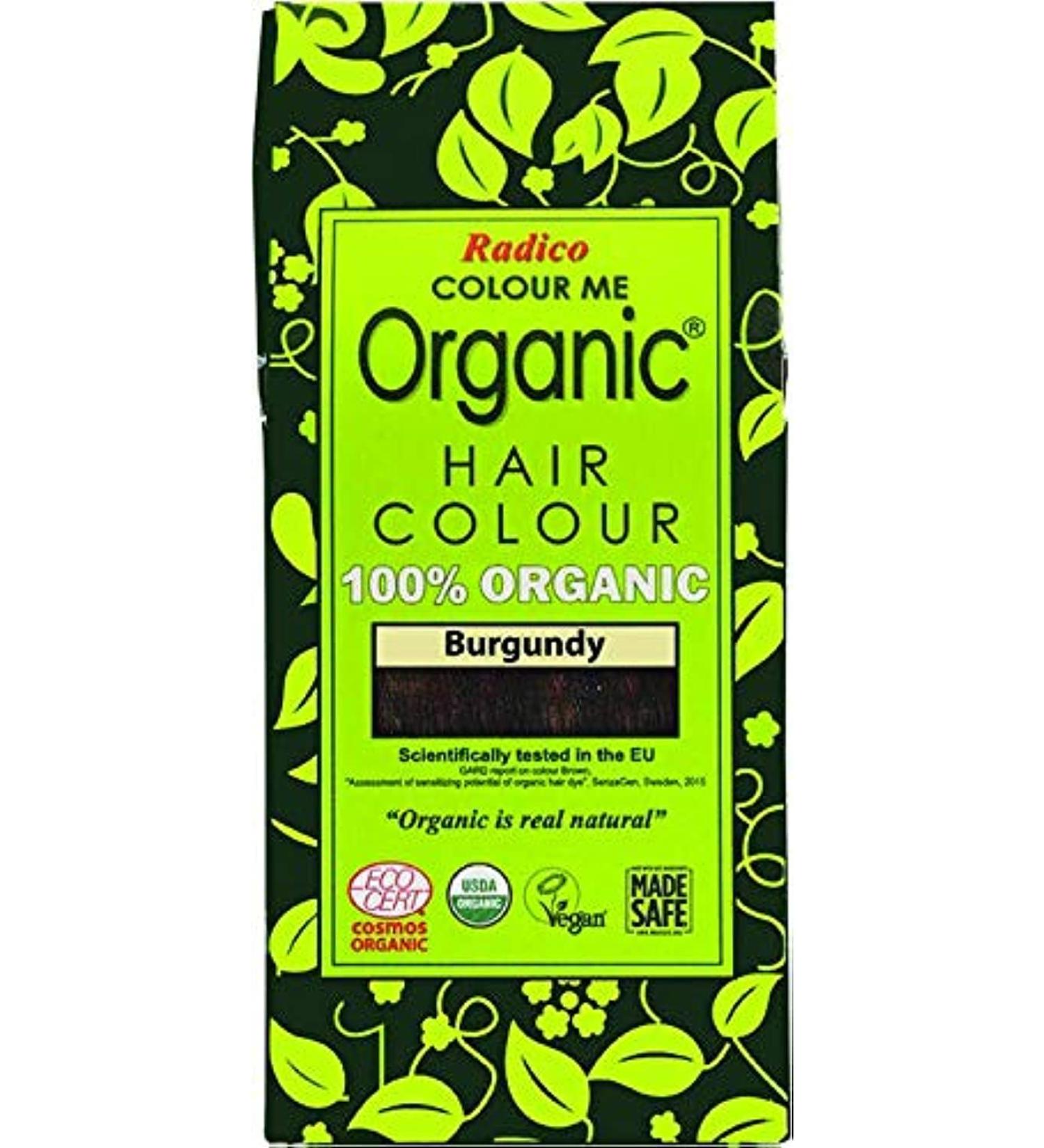 Radico Color Me Organic Burgundy Hair Color 100g - Long Lasting Natural Herbs - Pack of 1 - Buy Online on GoSupps.com