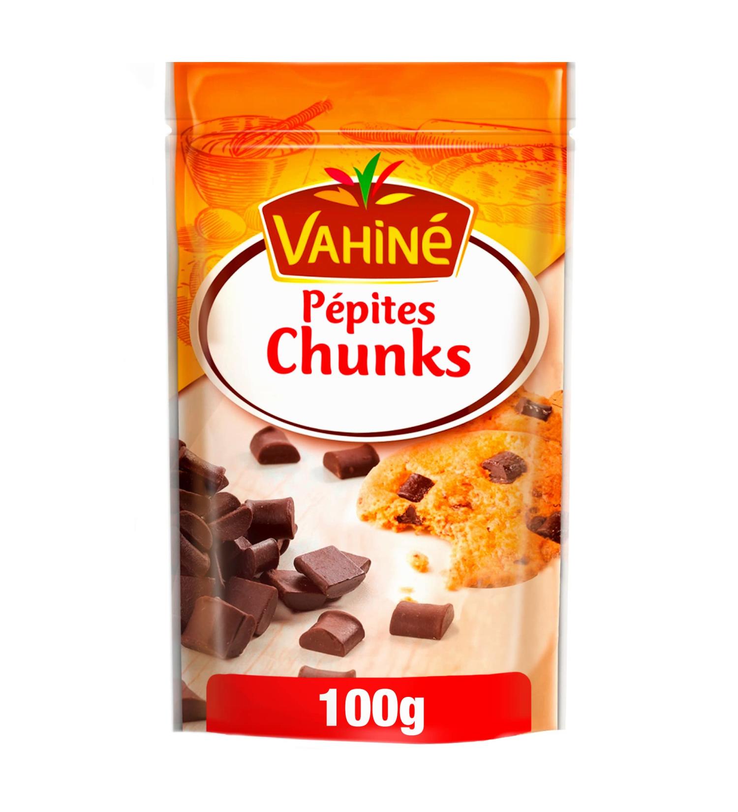Vahiné Chunks Chunks, maxi chocolate chips, super fondant – 100 g bag