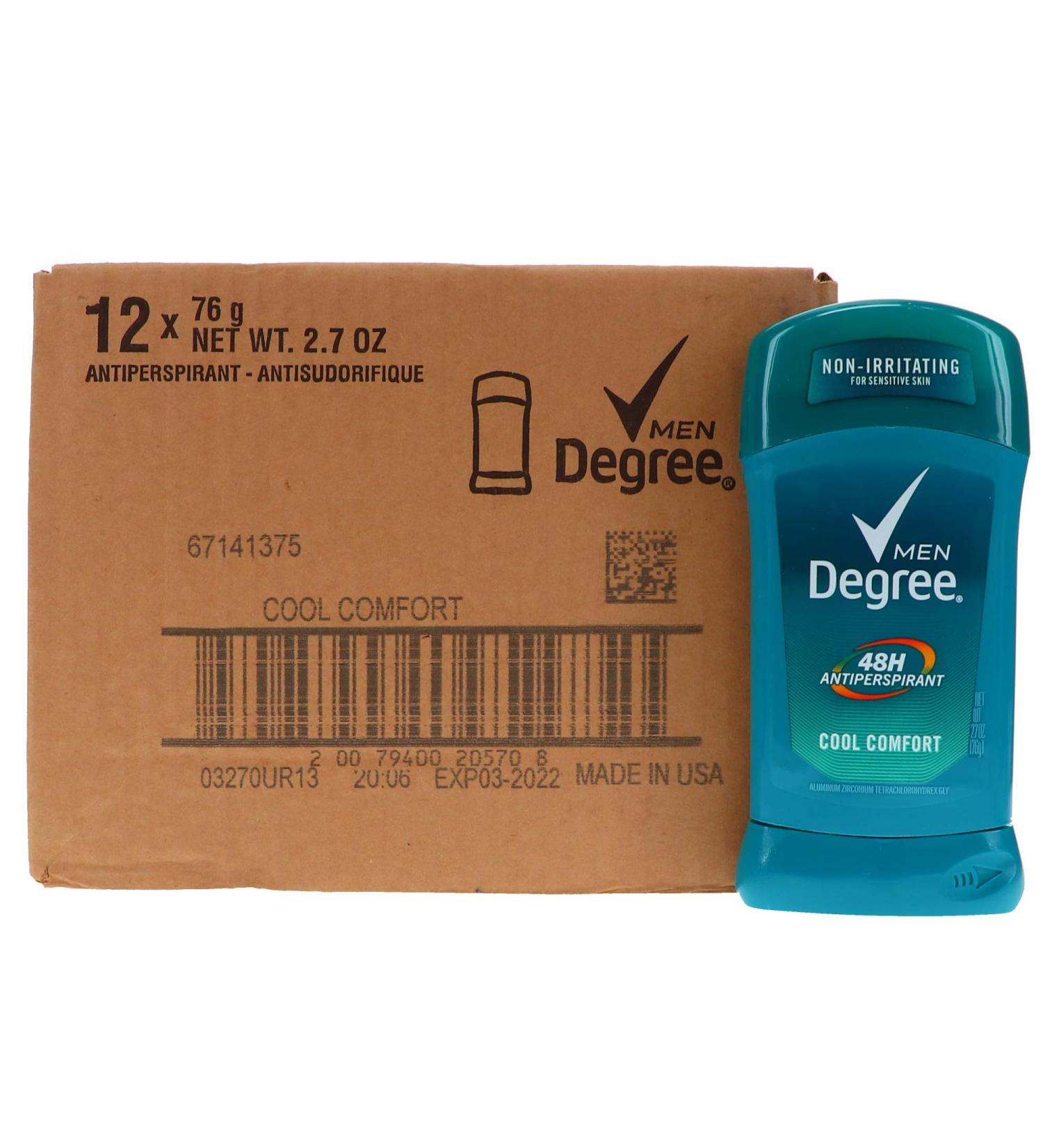 Degree Cool Comfort Original Protection Antiperspirant Stick 2.7 oz - Pack of 12 - Buy Online on GoSupps.com
