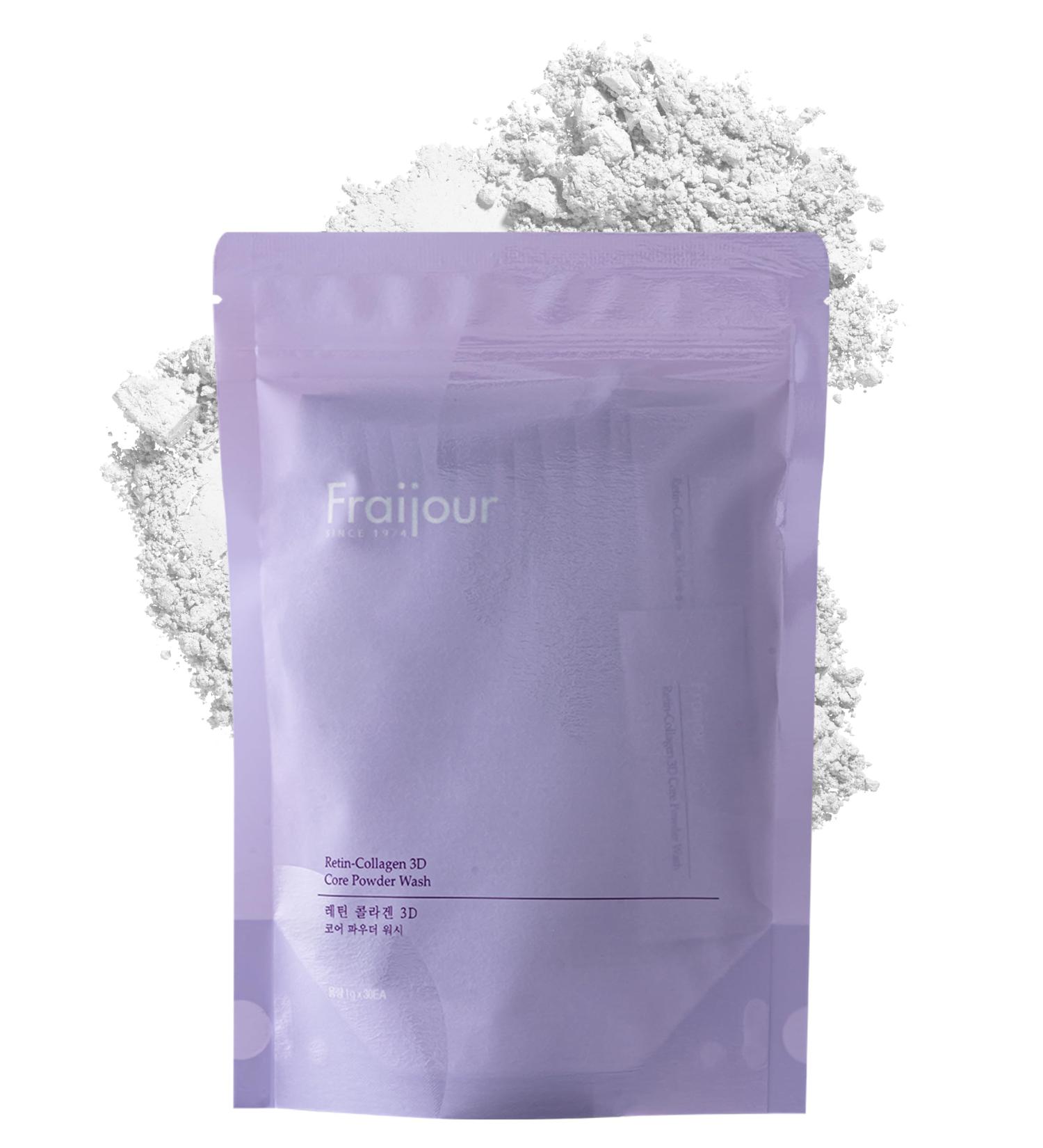 Fraijour Retin-Collagen 3D Core Powder Wash Exfoliating Powder Cleanser with Papain & 7 Collagens Tightens Pores Smooths Skin Anti-Aging For Oily & Acne-Prone Skin 30 Packets 0.04 oz. each - Buy Online on GoSupps.com