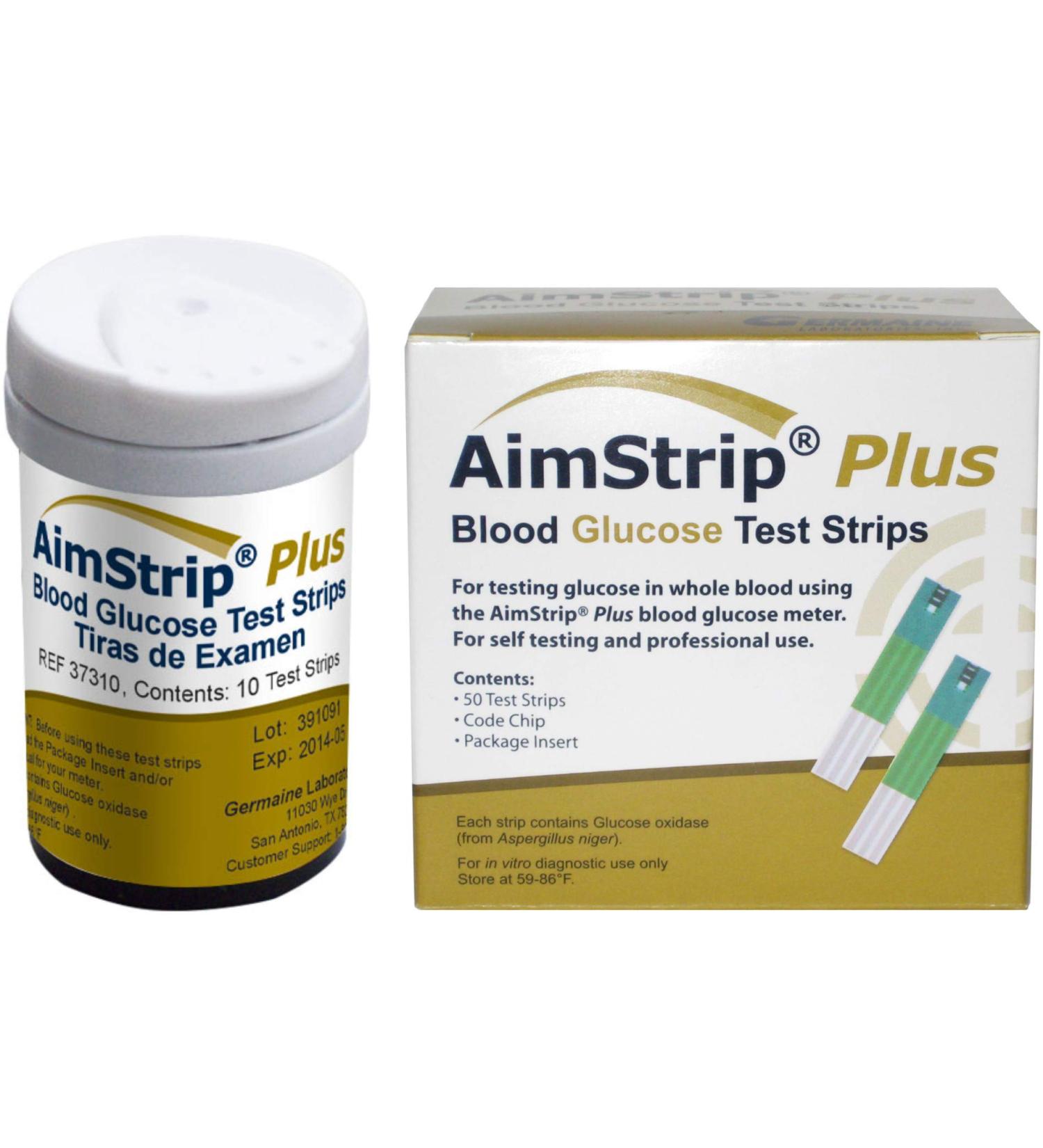 AimStrip 37350 Plus Blood Glucose Test Strips