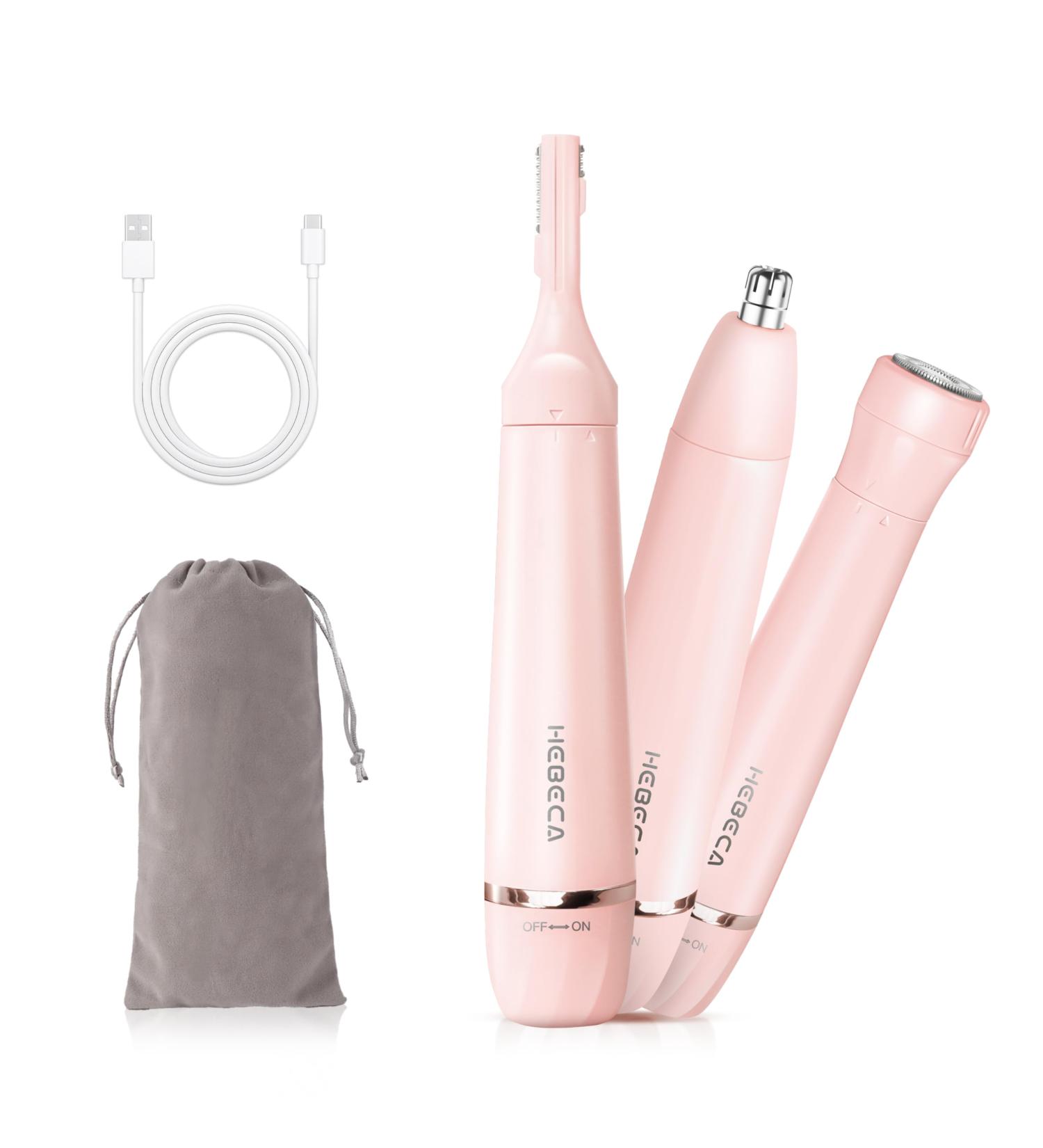 HEBECA 3 in 1 Facial Hair Remover for Women - Electric Nose and Eyebrow Trimmer - Buy Online on GoSupps.com
