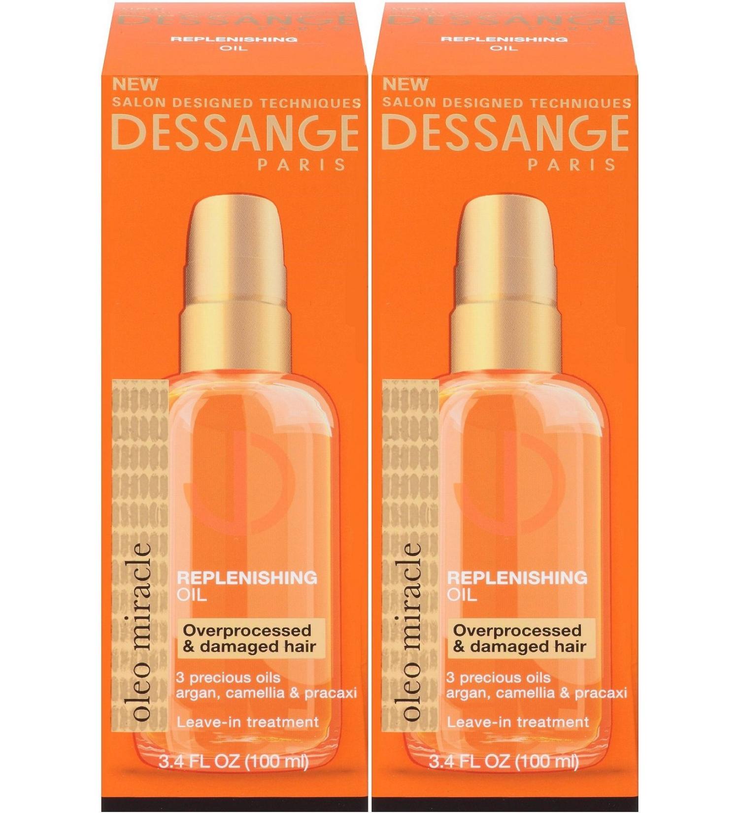 Dessange Paris Oleo Miracle Replenishing Oil 3.4 Ounce (Pack of 2)