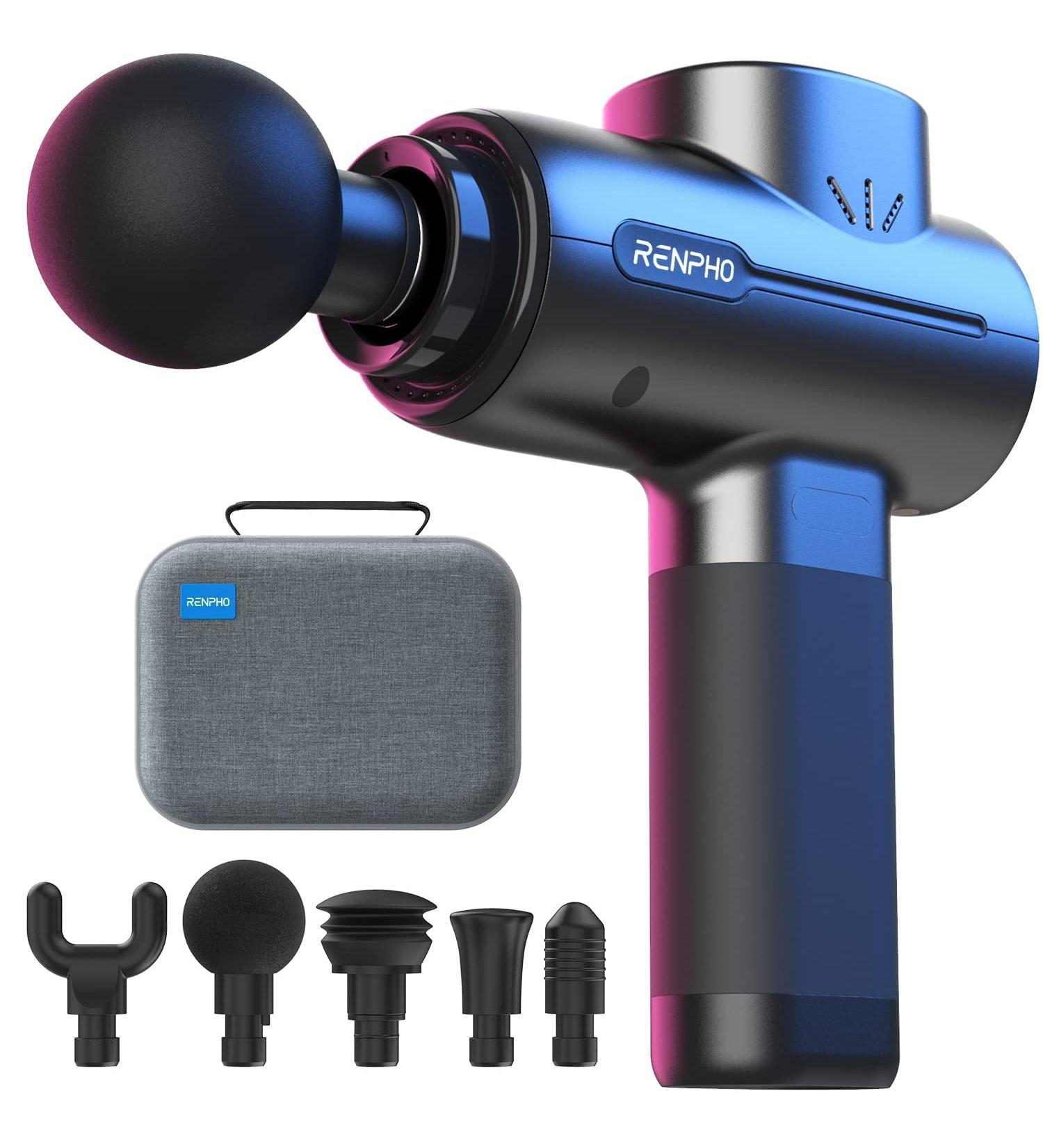 RENPHO Active Massage Gun - Deep Tissue Muscle Percussion Massager for Athletes, Electric Handheld Body Massager - 2022 Upgrade, Portable & Powerful - Ideal Gift for Men and Women (Black) - Buy Online on GoSupps.com