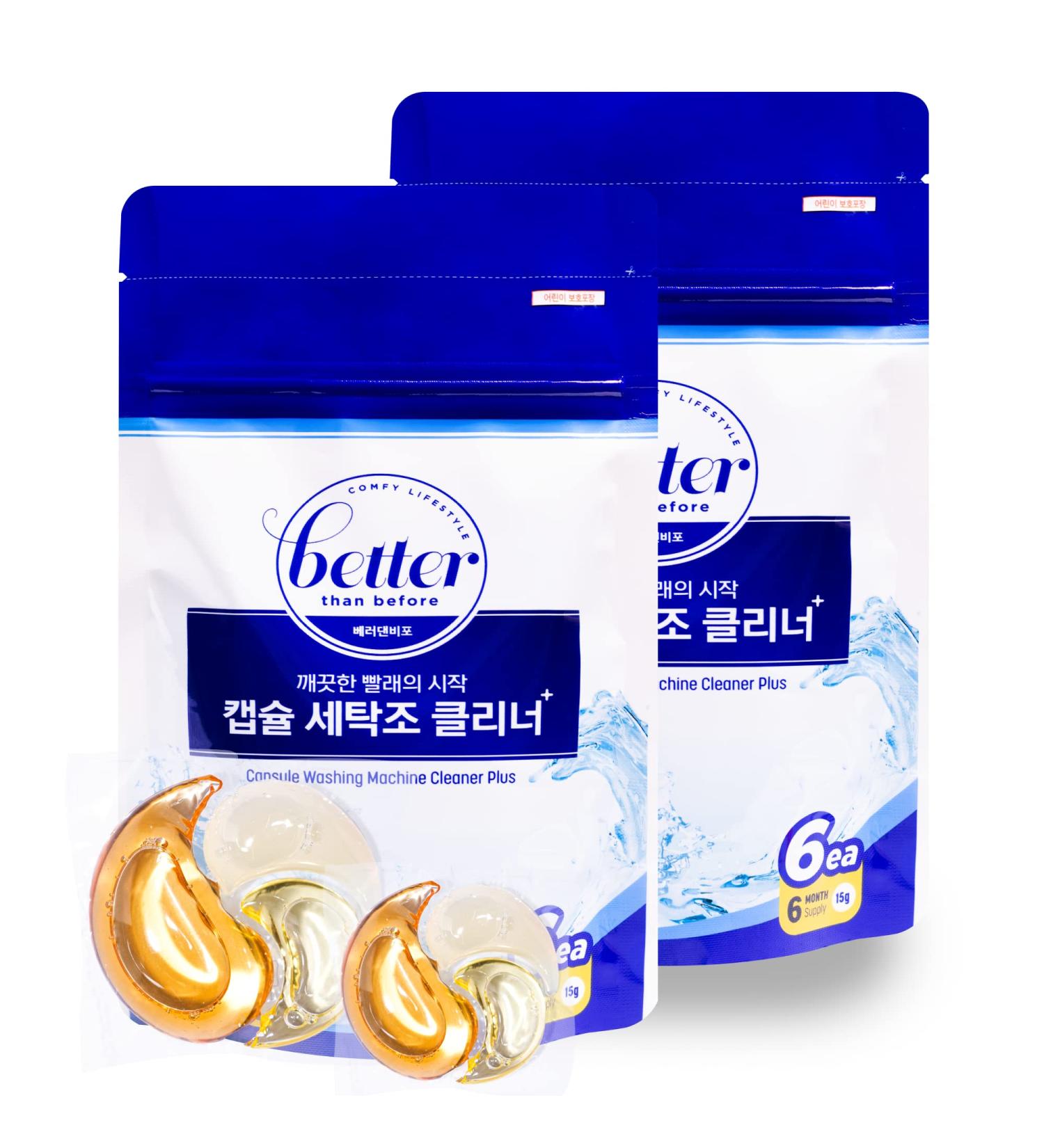 Betterthanbefore Washing Machine Cleaner Pods Odor Removal & Deep Cleaning Formula - 1 Year Supply (12 Pods) - Buy Online on GoSupps.com