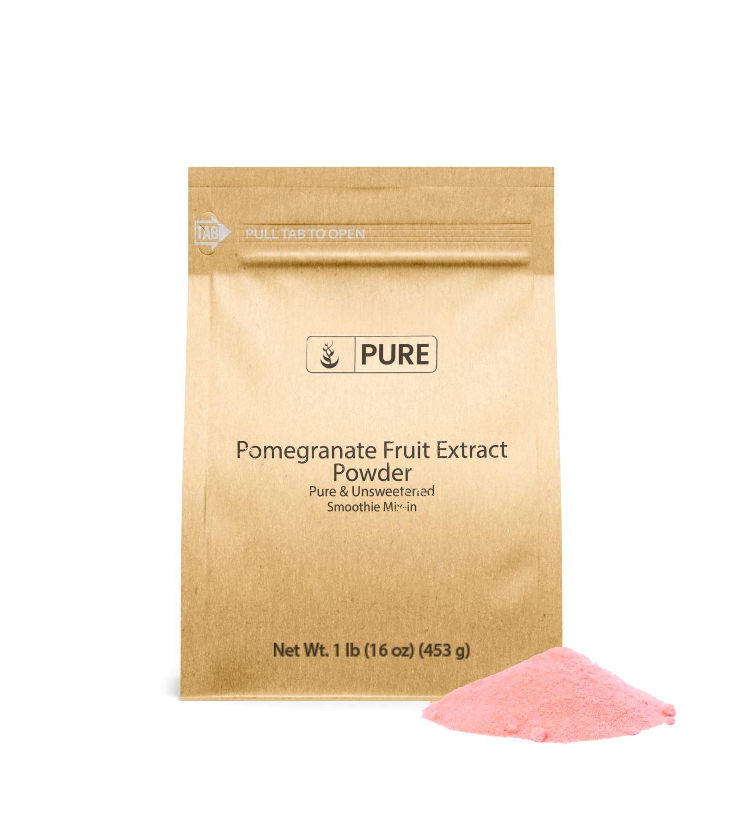 Pure Pomegranate Fruit Extract Powder (1 lb) - Unsweetened & Pure Ingredients, Ideal for Smoothies - Buy Online on GoSupps.com