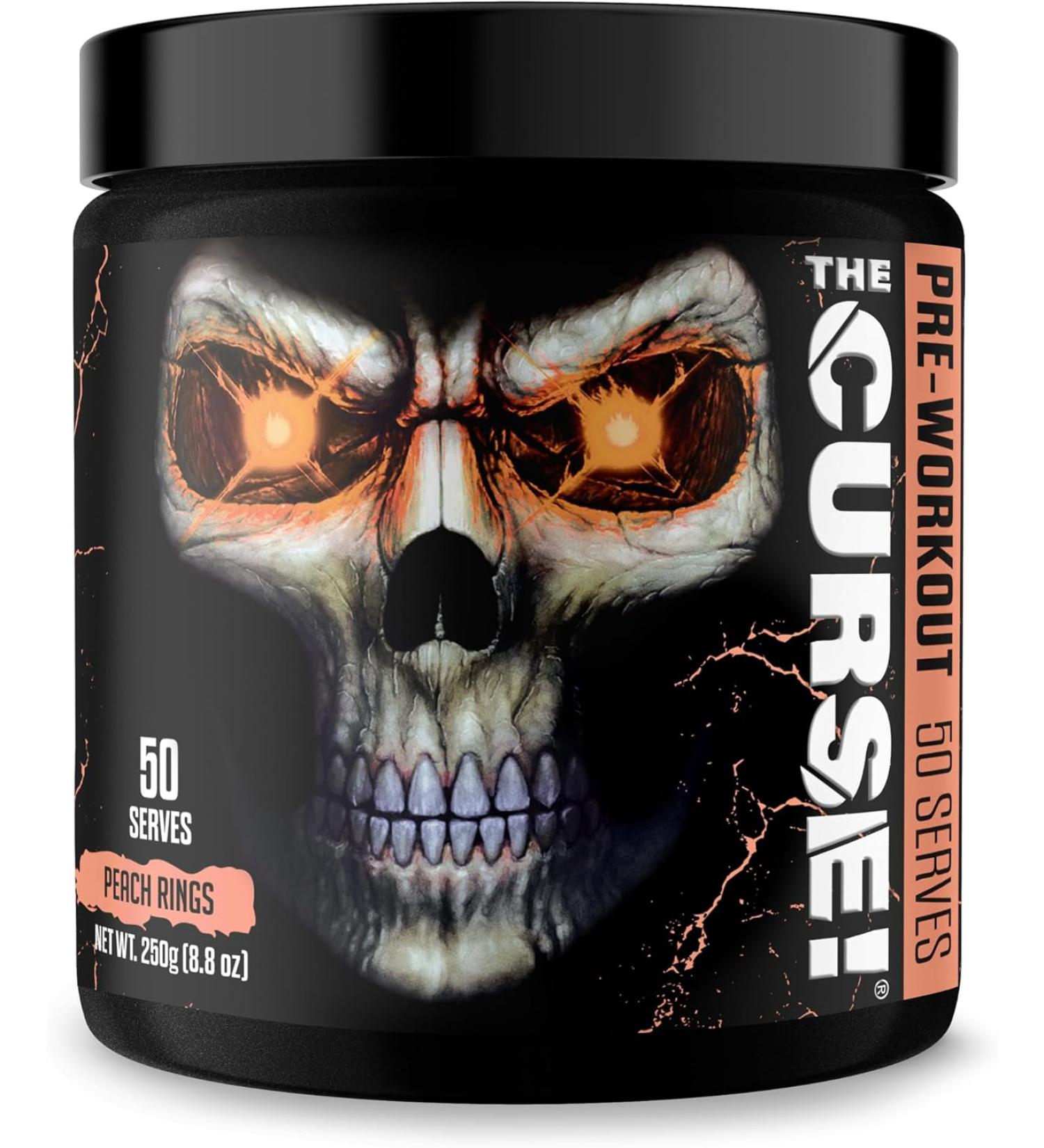 JNX SPORTS The Curse! Pre Workout Powder - Peach Rings - 50 Servings - Buy Online on GoSupps.com
