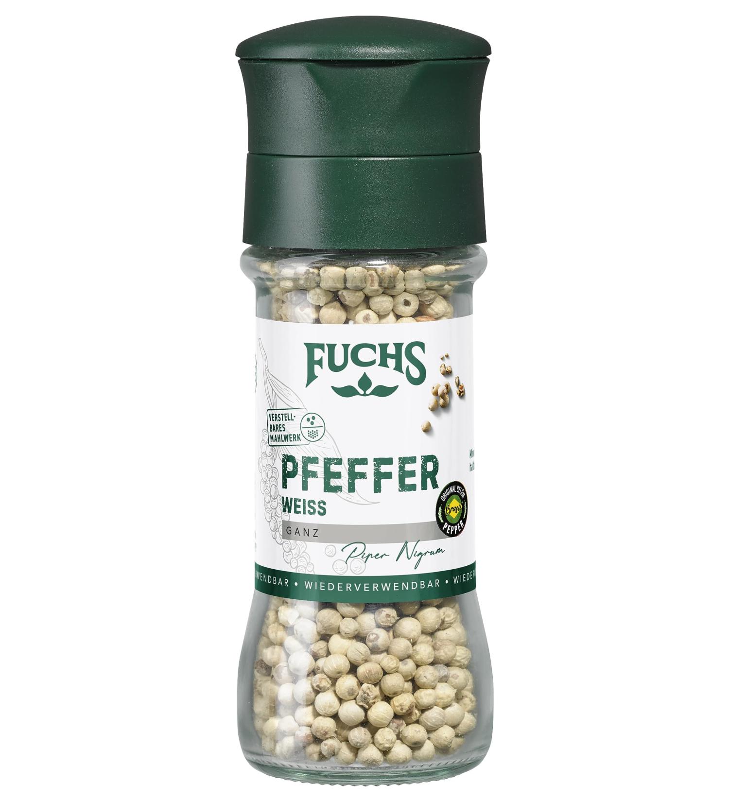 Buy Fuchs Bel m White Pepper - Original 55g Mill for Light Sauces | Full-Bodied Flavor - International Shipping Available - Buy Online on GoSupps.com