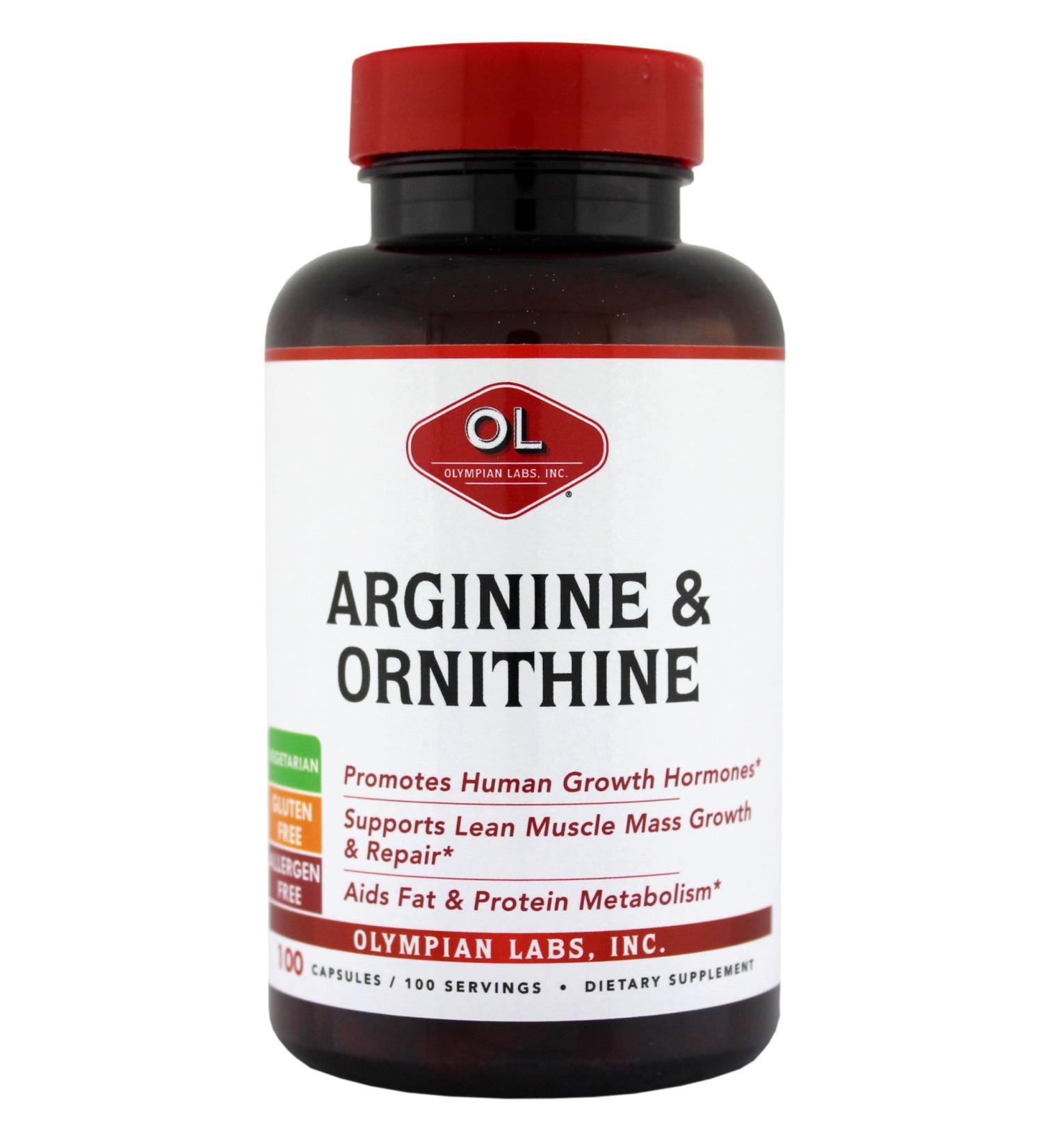 Olympian Labs Arginine 500mg & Ornithine 250mg - Buy Online on GoSupps.com