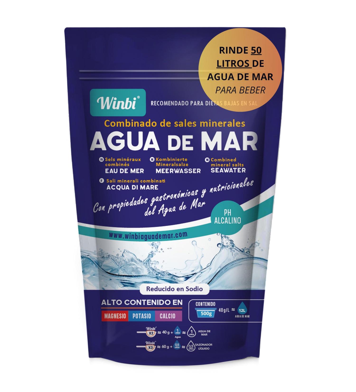  WINBI 12.5 liters of Winbi seawater for drinking. Multiple benefits for the body. Seawater with a high magnesium and potassium content. - Buy Online on GoSupps.com