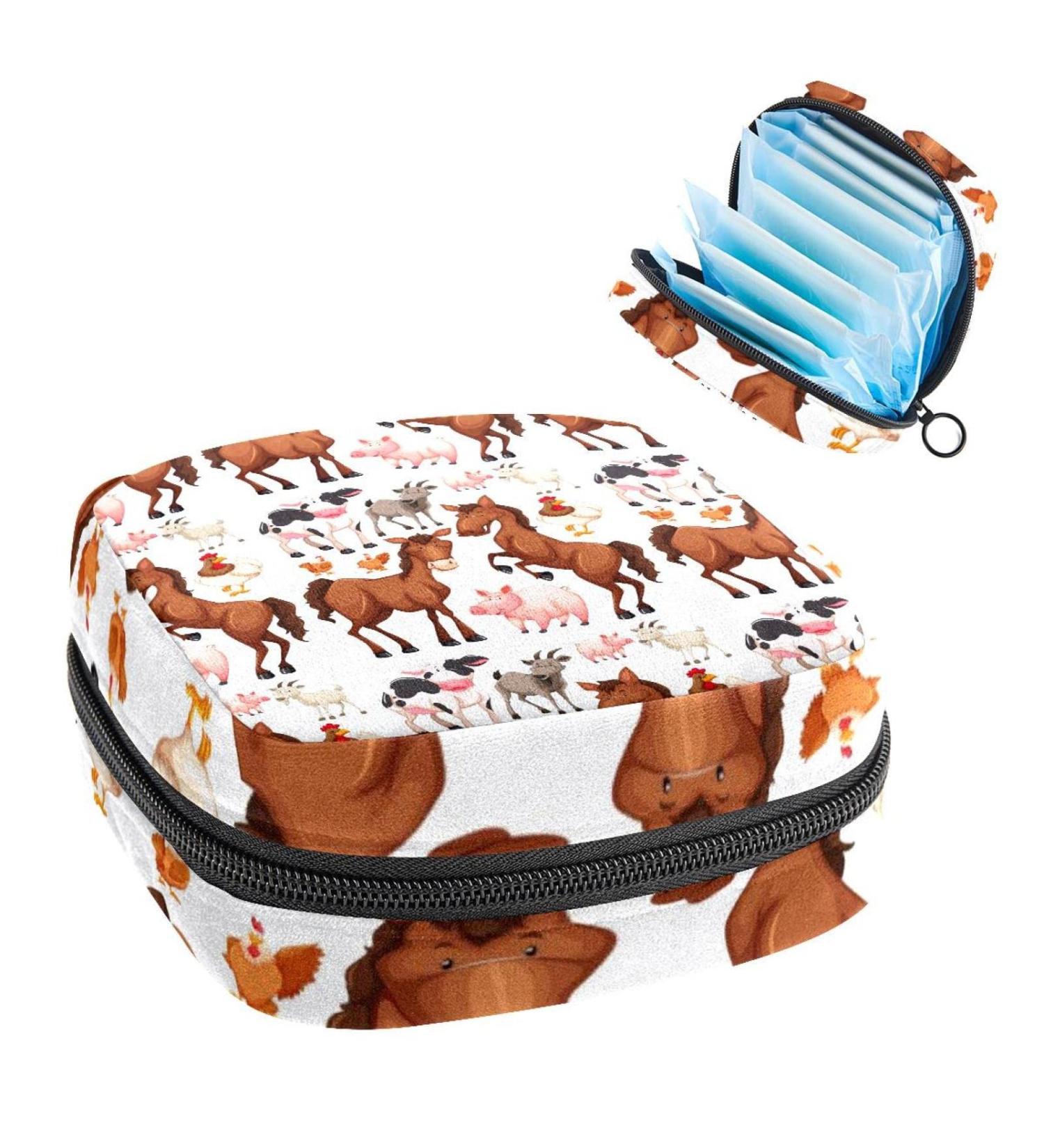 Womens Bonds Storage Pockets Stillpad Holder - Portable Horse Print Period Kit Bag for Girls & Women - Buy Online on GoSupps.com