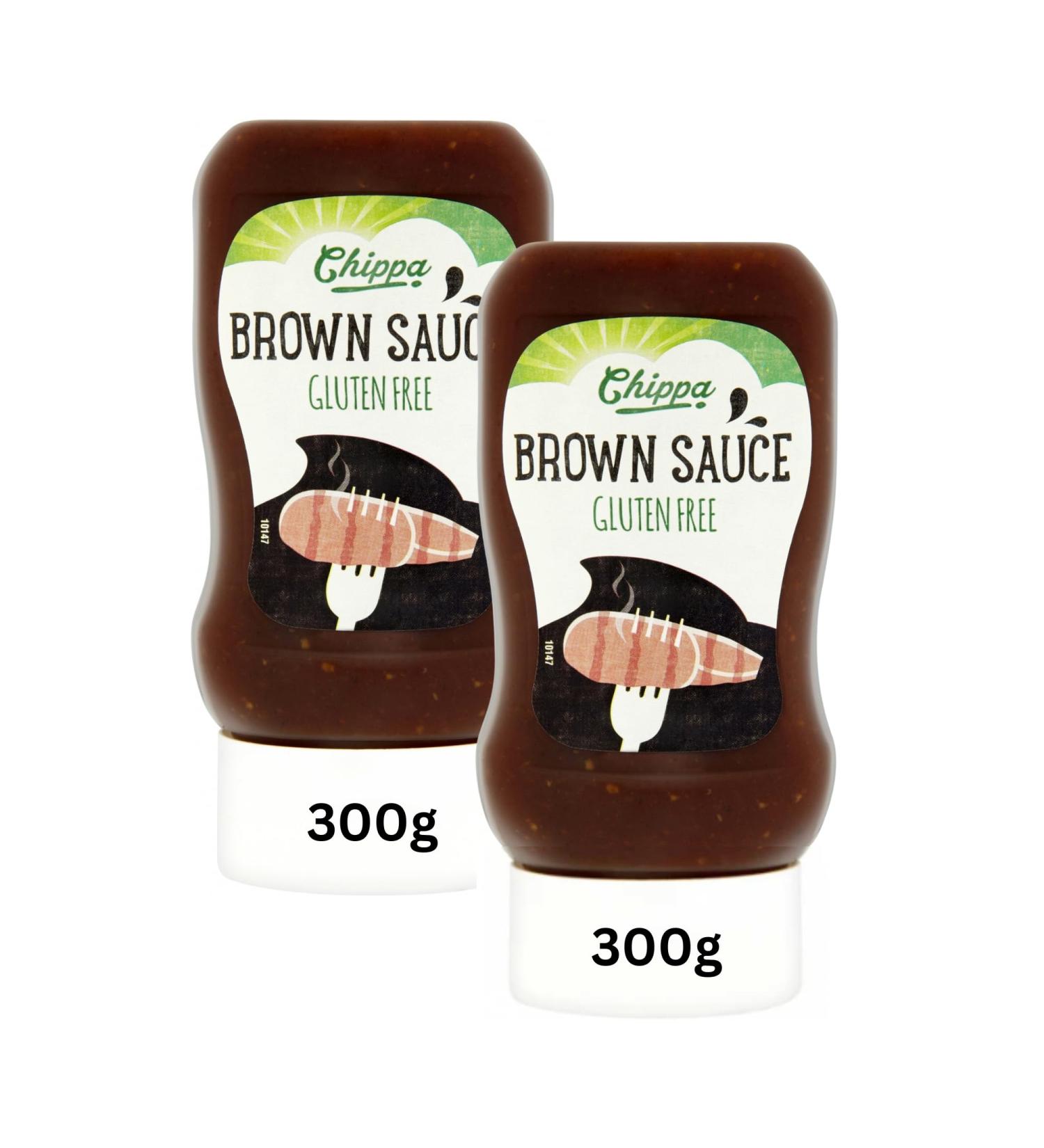 Gluten Free Brown Sauce Bundle Containing Chippa Brand Gluten Free Brown Sauce 2 x 300g Squeezy Bottles - Buy Online on GoSupps.com