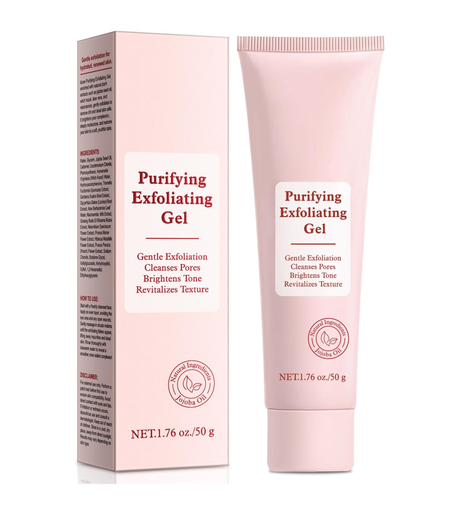 Purifying Exfoliating Gel Facial Exfoliator Cleanser Face Scrub Natural Exfoliating Gel Purifying Cream Gentle for Face Body Deep Cleansing for All Skin 1.76 Fl Oz (Pack of 1) - Buy Online on GoSupps.com