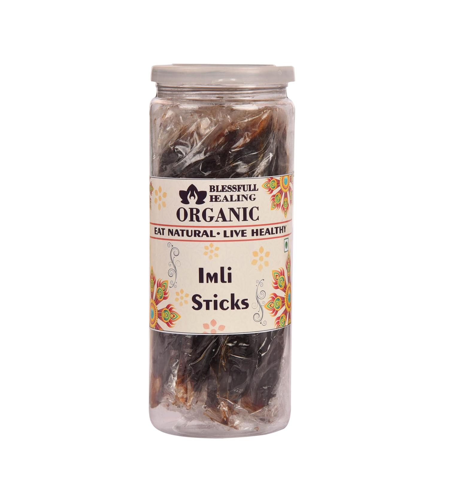 Blessfull Healing Organic Imli sticks 200 Gram Airtight Container (Packing May Vary)