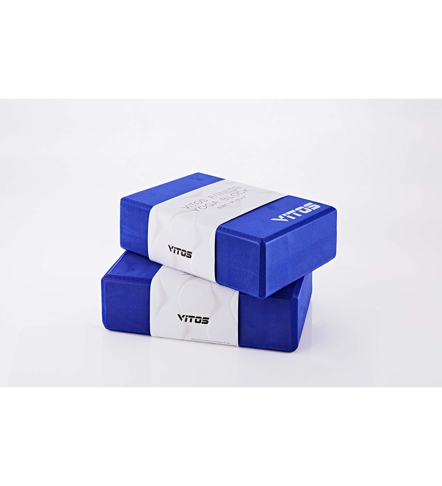 Vitos Fitness Yoga Block | High Density EVA Foam | Support & Deepen Poses | Improve Strength & Balance | Lightweight & Odor Resistant | Blue 9x6x3 - Buy Online on GoSupps.com
