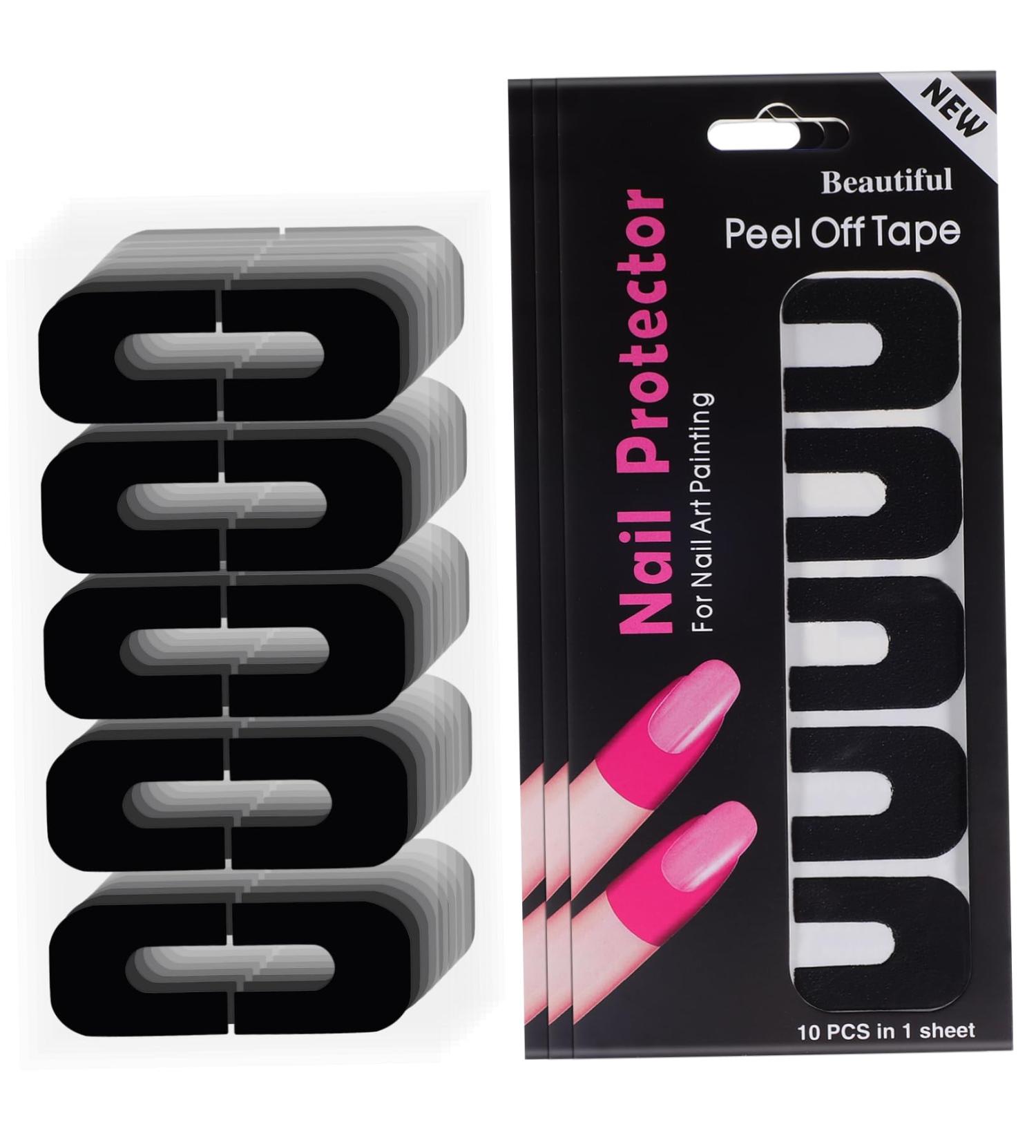 HEASOME 100 Sheets Nail Protector For Gel Polish care manicure tool Protective agent Nail Protector Cover safety mask patch Cuticle Protector For Nail Painting adhesive tape - Buy Online on GoSupps.com