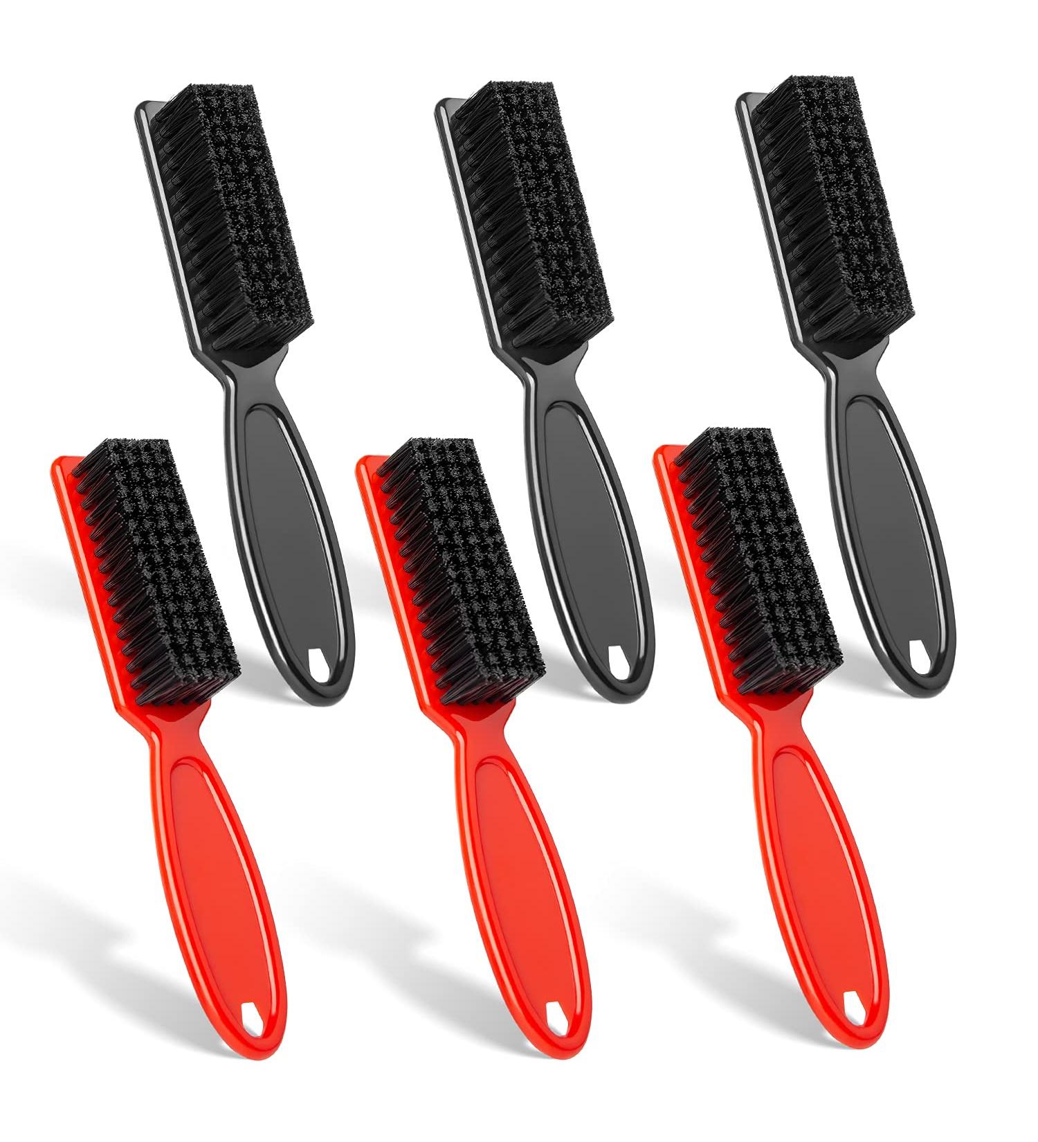 Barber Blade Cleaning Brush Set 6 Pieces Clipper Cleaner Styling Tool for Men (Red/Black) - Buy Online on GoSupps.com