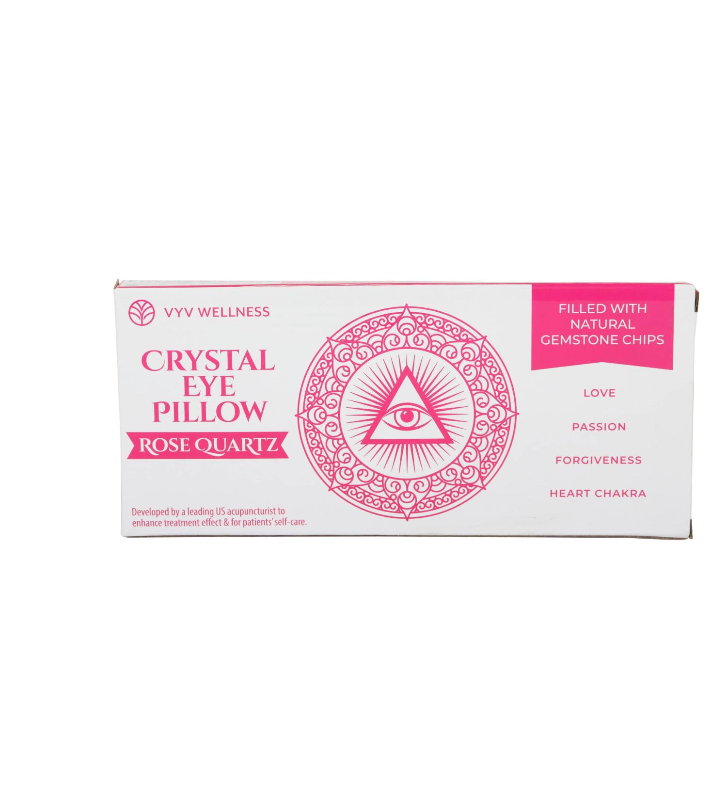 VYV Wellness Rose Eye Pillow for Yoga Meditation - Rose Quartz Crystal Infused for Passion, Attraction & Chakra Work - Buy Online on GoSupps.com