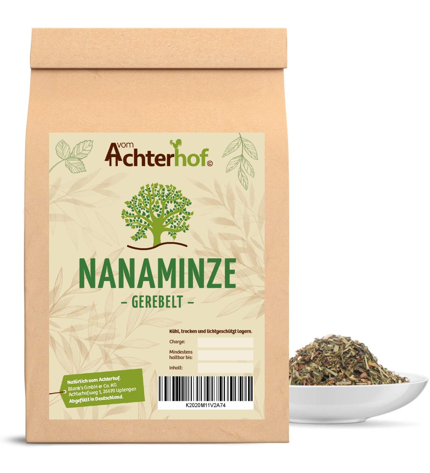 Nana Mint Tea 500g | Organic Spearmint | Authentic Moroccan Mint | vom-Achterhof | Premium Quality Herbal Tea - Buy Online on GoSupps.com