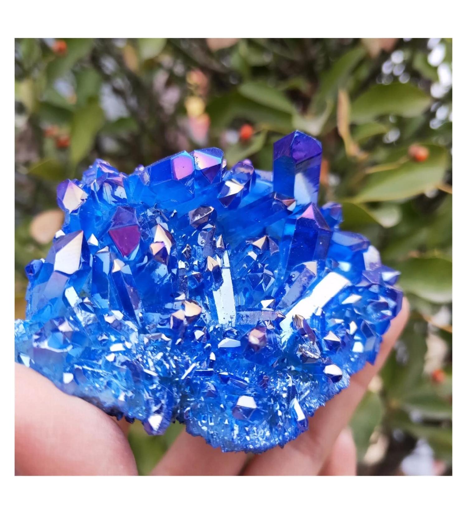 Crystal Cluster Natural Aura Angel Quartz Cluster Titanium Gemstone Cluster Reiki ZJGIDTEM - Buy Online on GoSupps.com