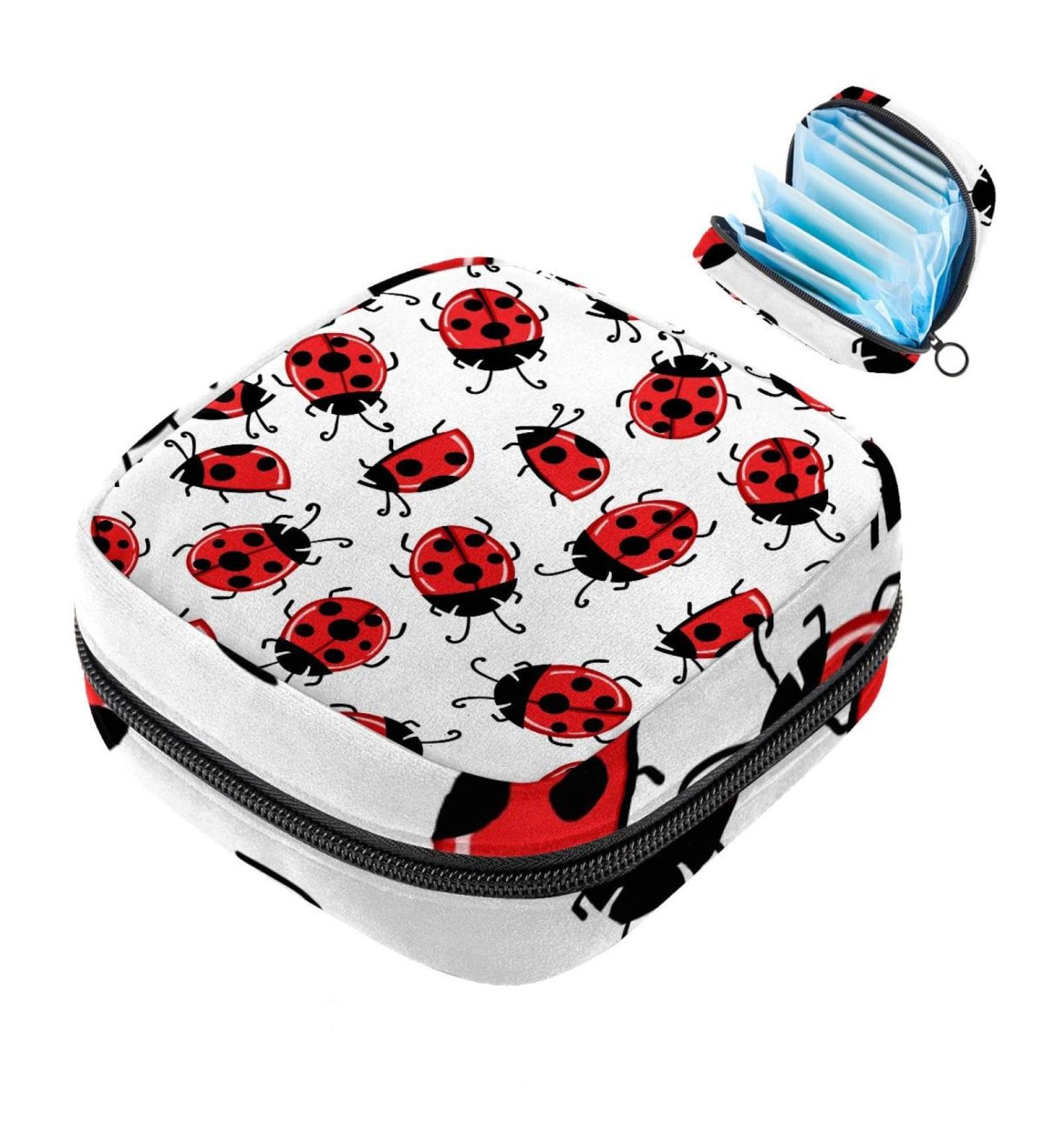 Shop Muooum Menstrual Polster Zipper Bag - Lady Beetle Pattern - Stylish Tampon Collection Bag for Women & Girls - Color 9 - Buy Online on GoSupps.com