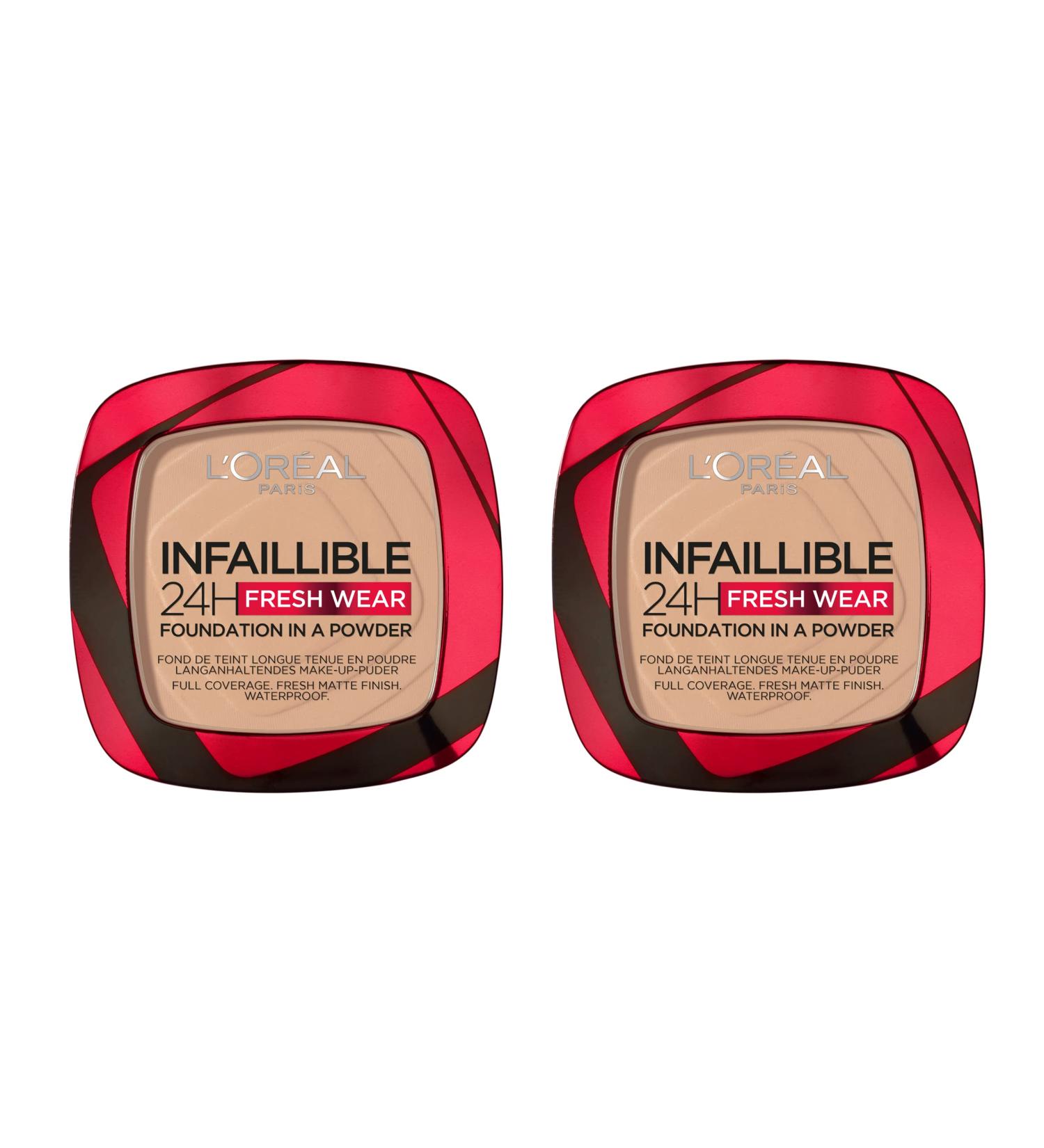 L'Or al Paris - Infallible - Set of 2 Infallible Long-Lasting Powder Foundation - 130 Skin Beige - Buy Online on GoSupps.com