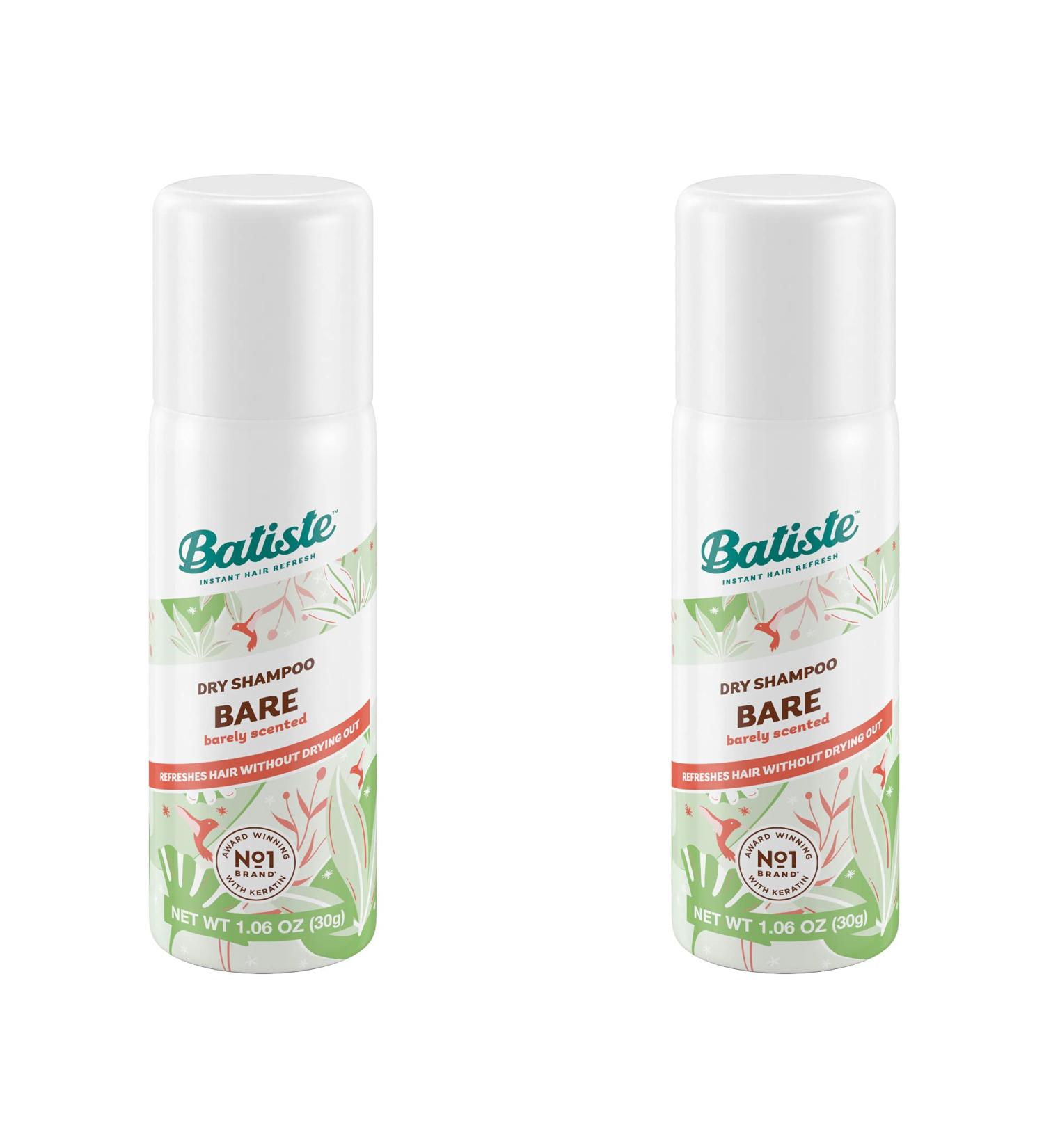 Batiste Dry Shampoo Bare Mini Travel Size 1.6 oz (2-Pack) - Convenient Travel Size Set - Buy Online on GoSupps.com