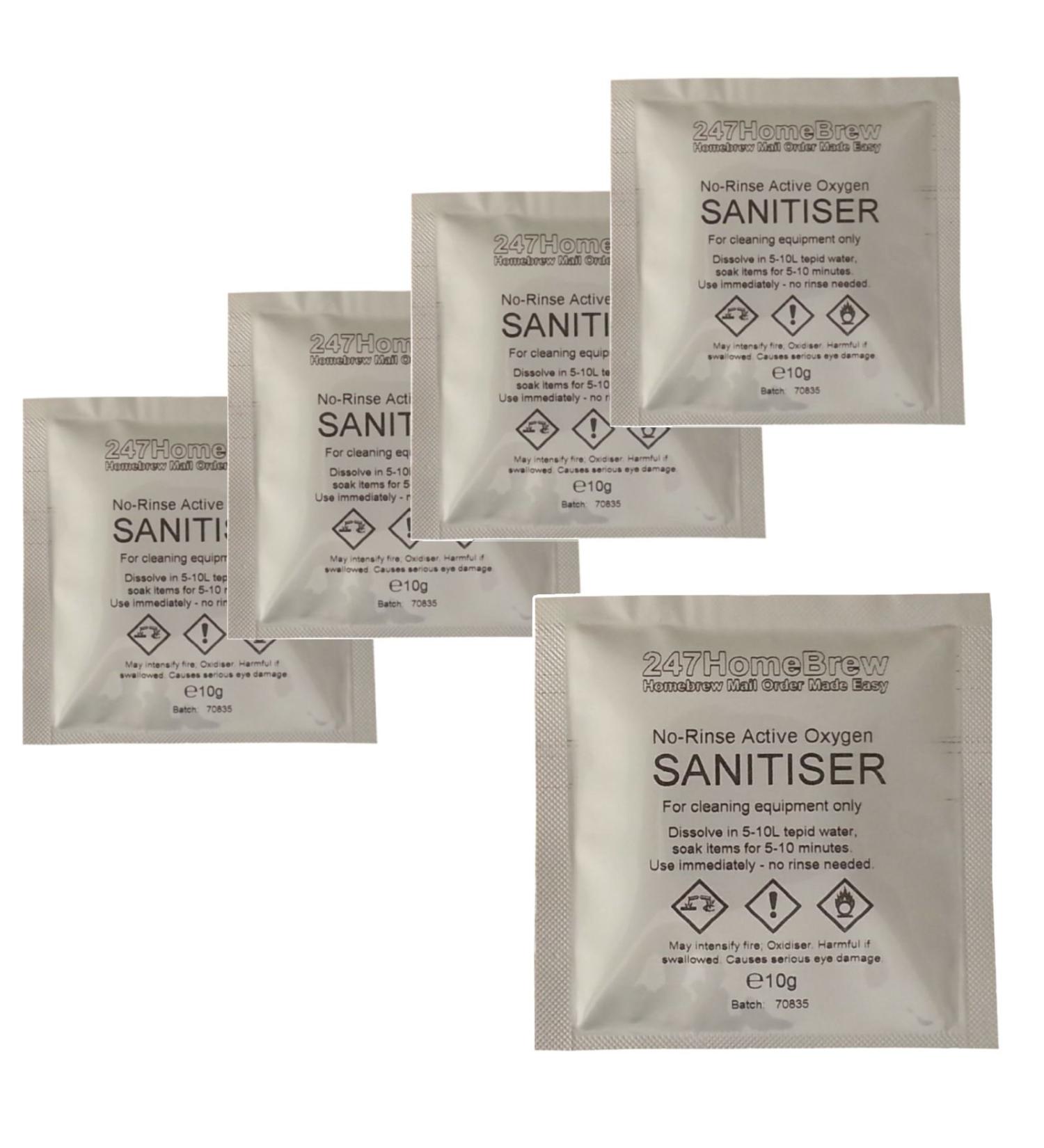 5X No-Rinse Steriliser 10g with Active Oxygen for Homebrew and Household sanitising