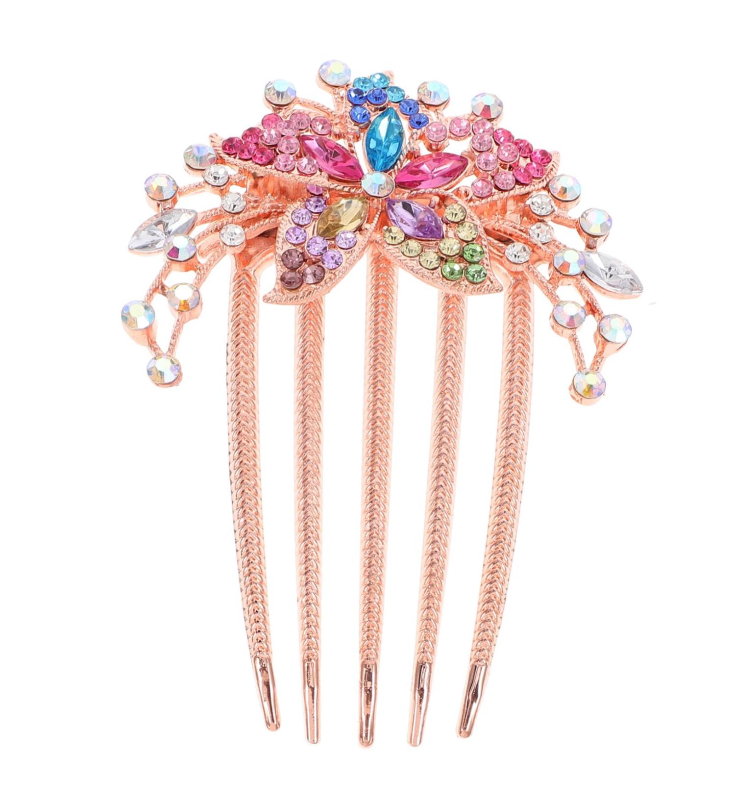 Beatifufu Rhinestone Hair Accessories Hairpin Hair Accessories for Women Wedding Hair Comb Rhinestone Hair Comb Hair Comb Clips Women Hair Accessories Women Headdress Flower Hair Comb - Buy Online on GoSupps.com