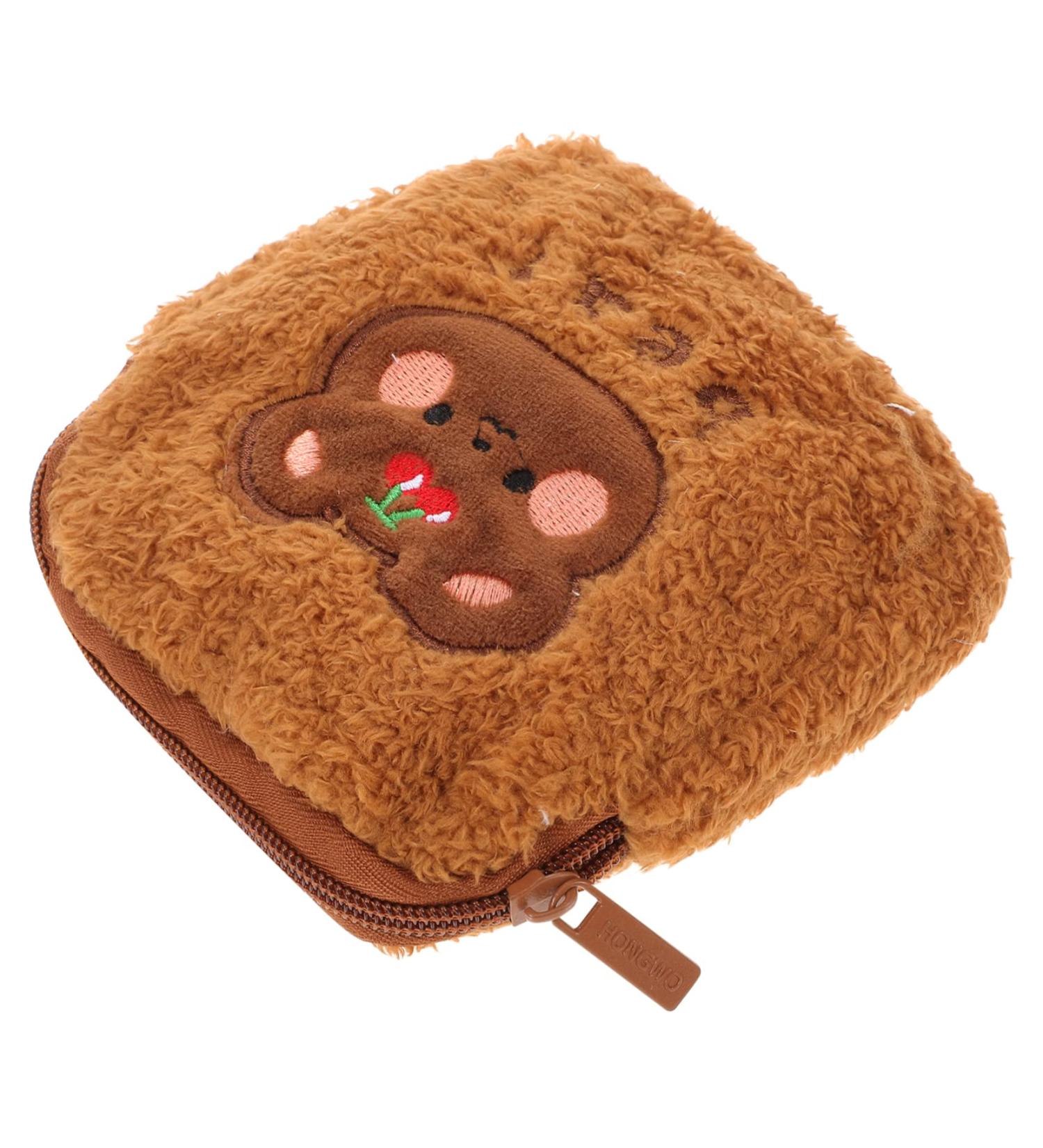 Lurrose Travel Napkin Storage Bag - Portable Zipper Pouch for Makeup, Tampons, Cosmetic, and Period Essentials - Cute Handbags Organizer Purse - Small Portable Chocolate Bag - 13X13CM - Buy Online on GoSupps.com