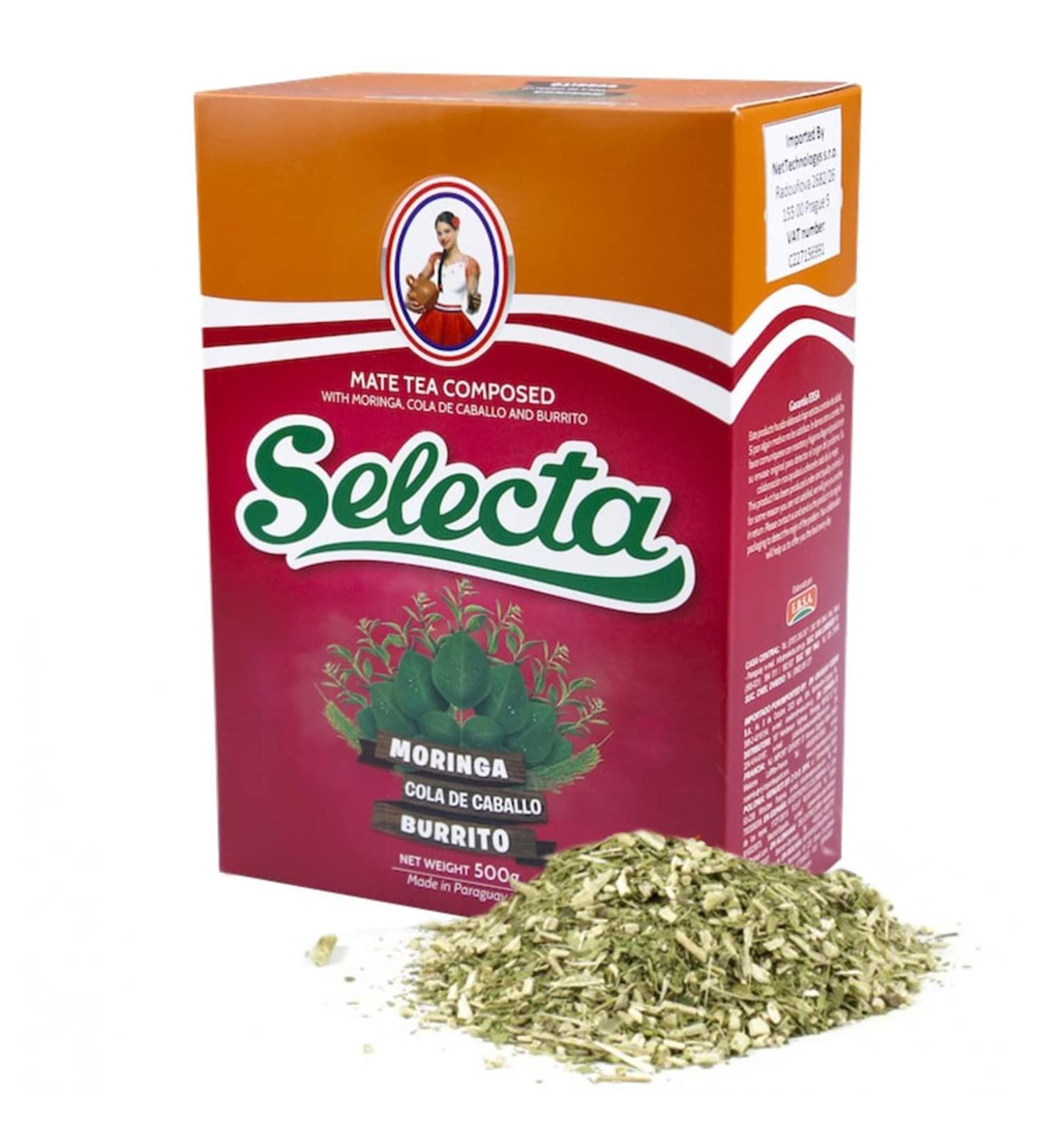  YERBOX Selecta Yerba Mat Moringa: 0.5 kg + Gift Sample (50 g) | Energising and toning drink rich in vitamins and antioxidants with caffeine! Accelerates metabolism. Contains no sugar. - Buy Online on GoSupps.com
