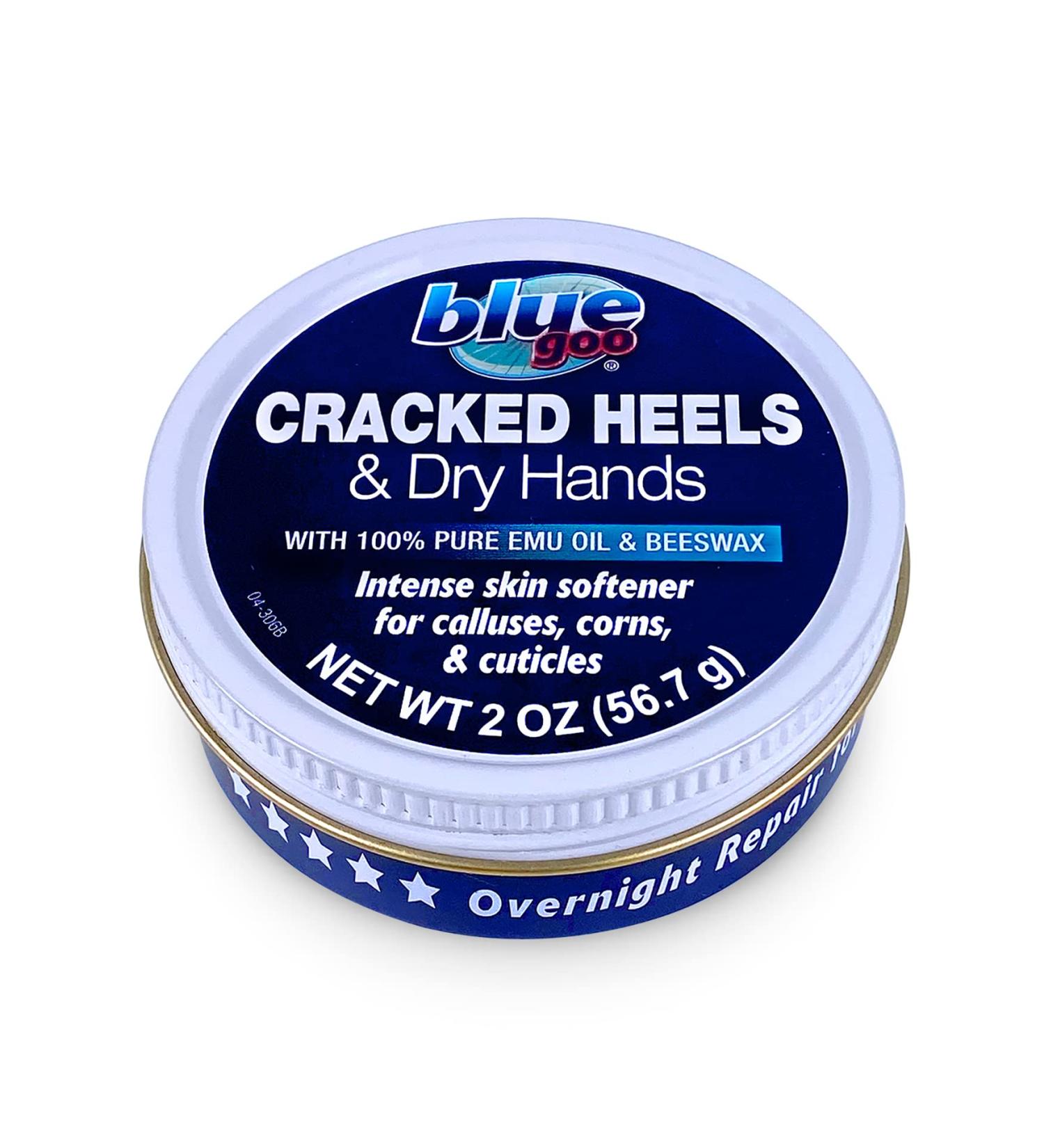 Blue Goo Intense Skin Softener with Emu Oil & Beeswax - 2 oz for Cracked Heels, Dry Hands, Calluses, Corns & Elbow Dryness Relief - Buy Online on GoSupps.com
