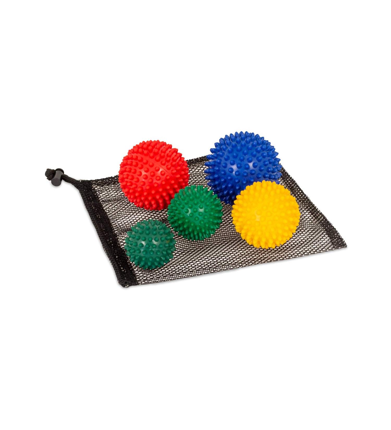 AFH Hedgehog Massage Ball Set of 5 | Rubber Spike Reflex Balls for Relaxation & Reflex Training | International Shipping - Buy Online on GoSupps.com