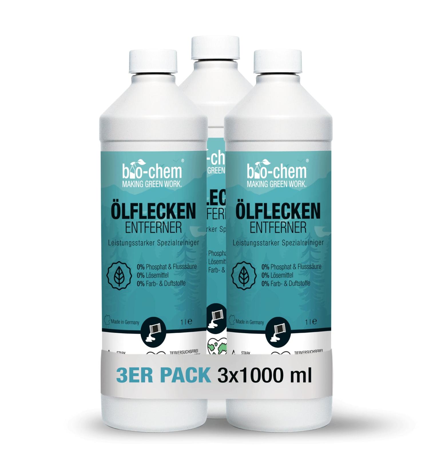 Bio-Chem Oil Spots Remover 3L (3-Pack) - Effective Stain Removal for Paving Stones Concrete & Asphalt - Made in Germany - Buy Online on GoSupps.com