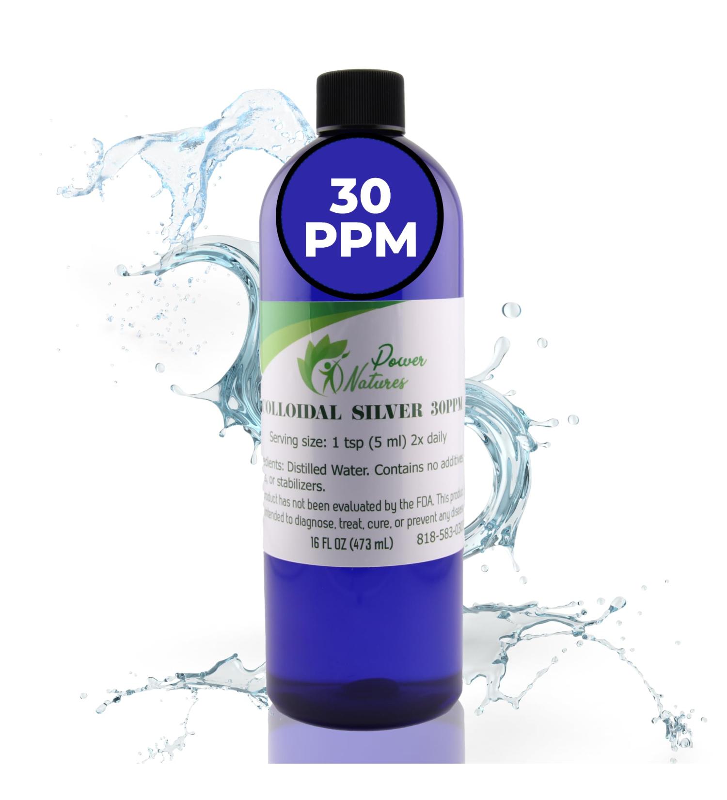 Colloidal Silver Liquid 30 PPM - Maximum Strength Immune Support 16 oz - Pure & Additive-Free Solution - Buy Online on GoSupps.com
