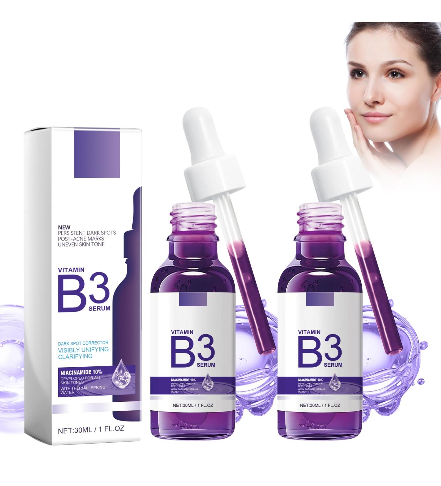 Shantou Youjia 2 pieces B3 serum firming serum with vitamin B3 and niacinamide facial serum antiaging facial serum for radiant skin hydrates the skin and reduces fine lines - Buy Online on GoSupps.com