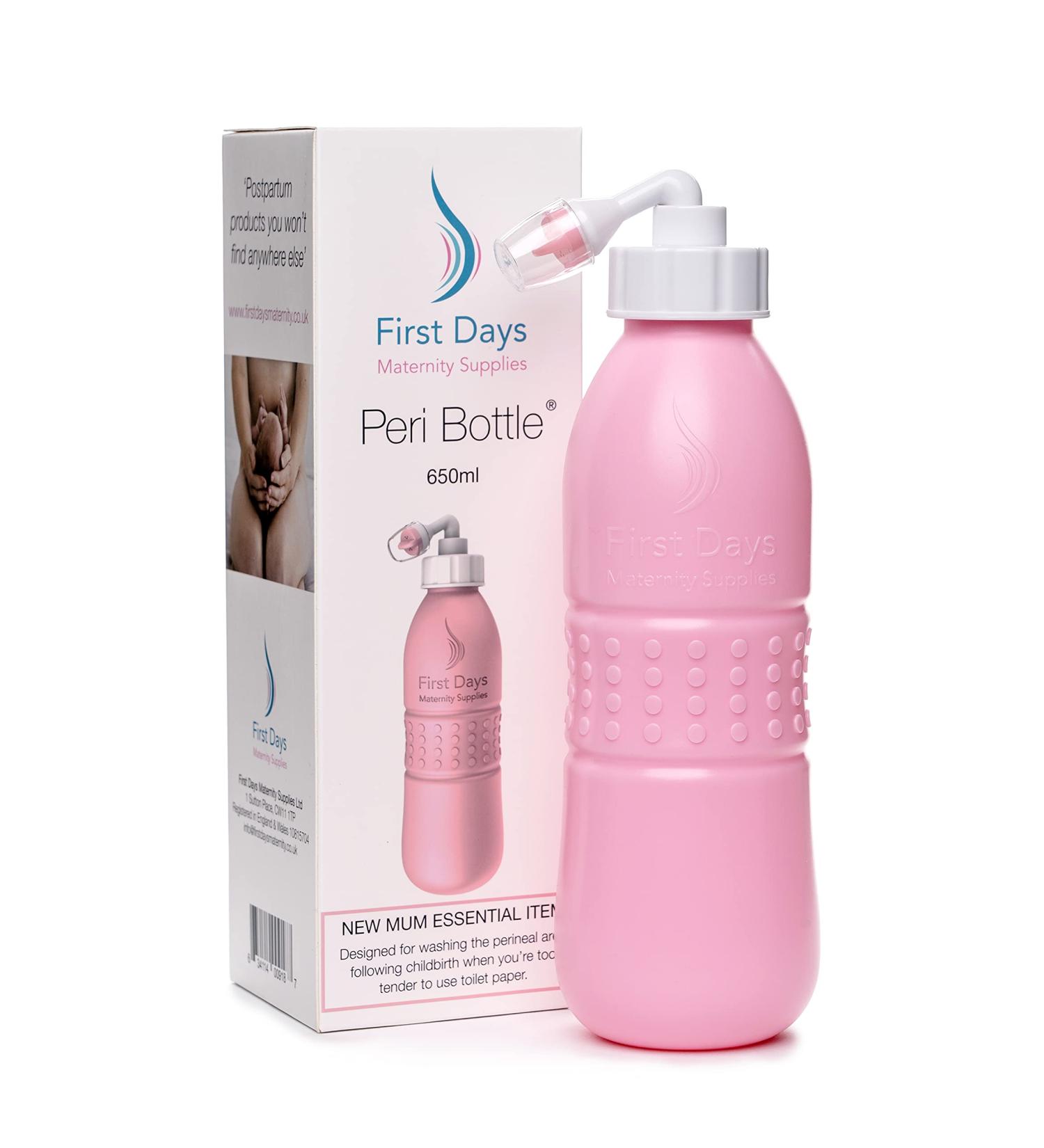 First Days Maternity Pink Peri Bottle 650ml - Postpartum Essential for New Moms - Hospital Bag Must-Have - Buy Online on GoSupps.com
