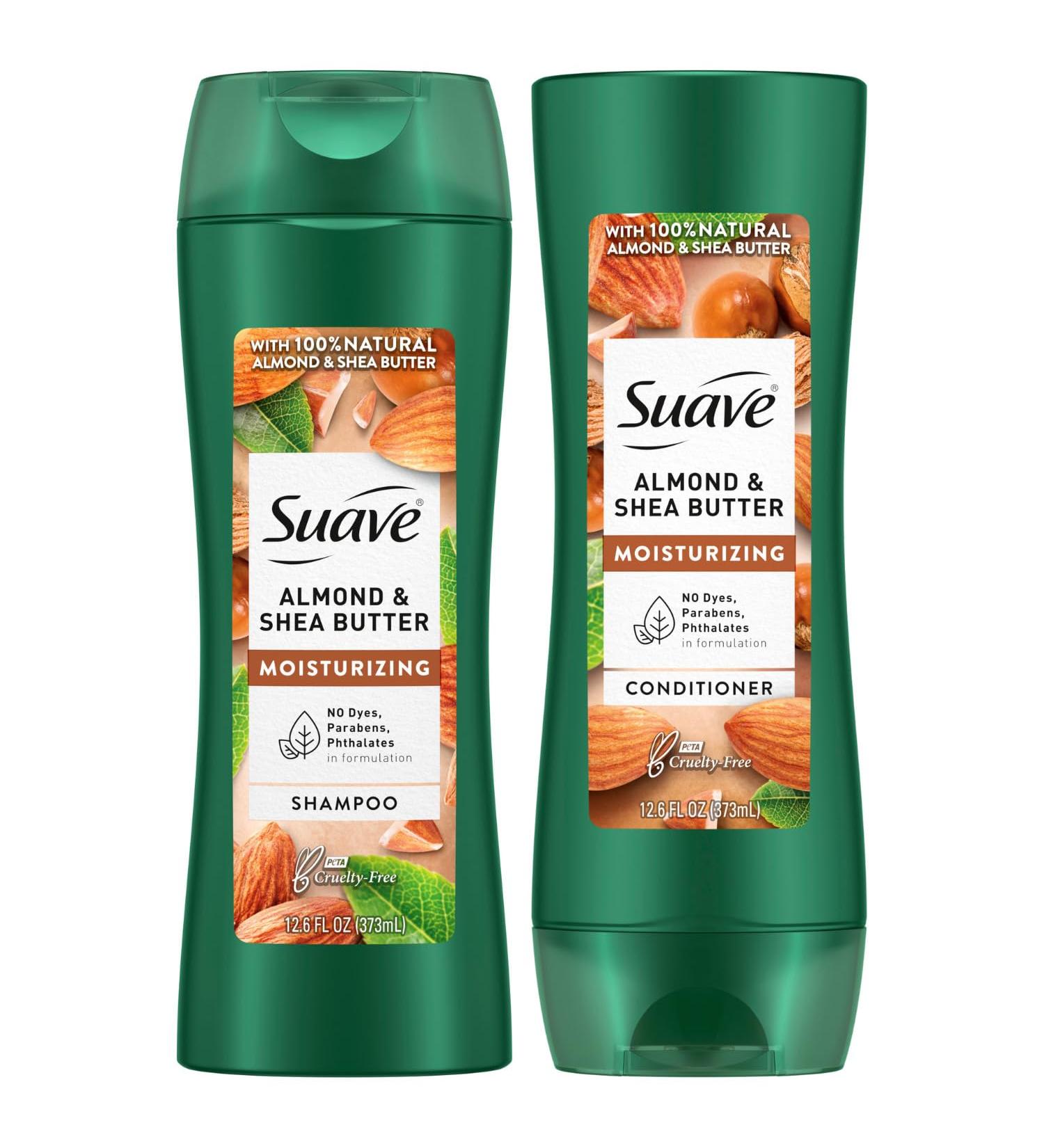 Suave Shampoo & Conditioner Set - Almond & Shea Butter for Dry Hair | Moisturizing Treatment | 12.6 Oz Each (2 Piece Set - Buy Online on GoSupps.com