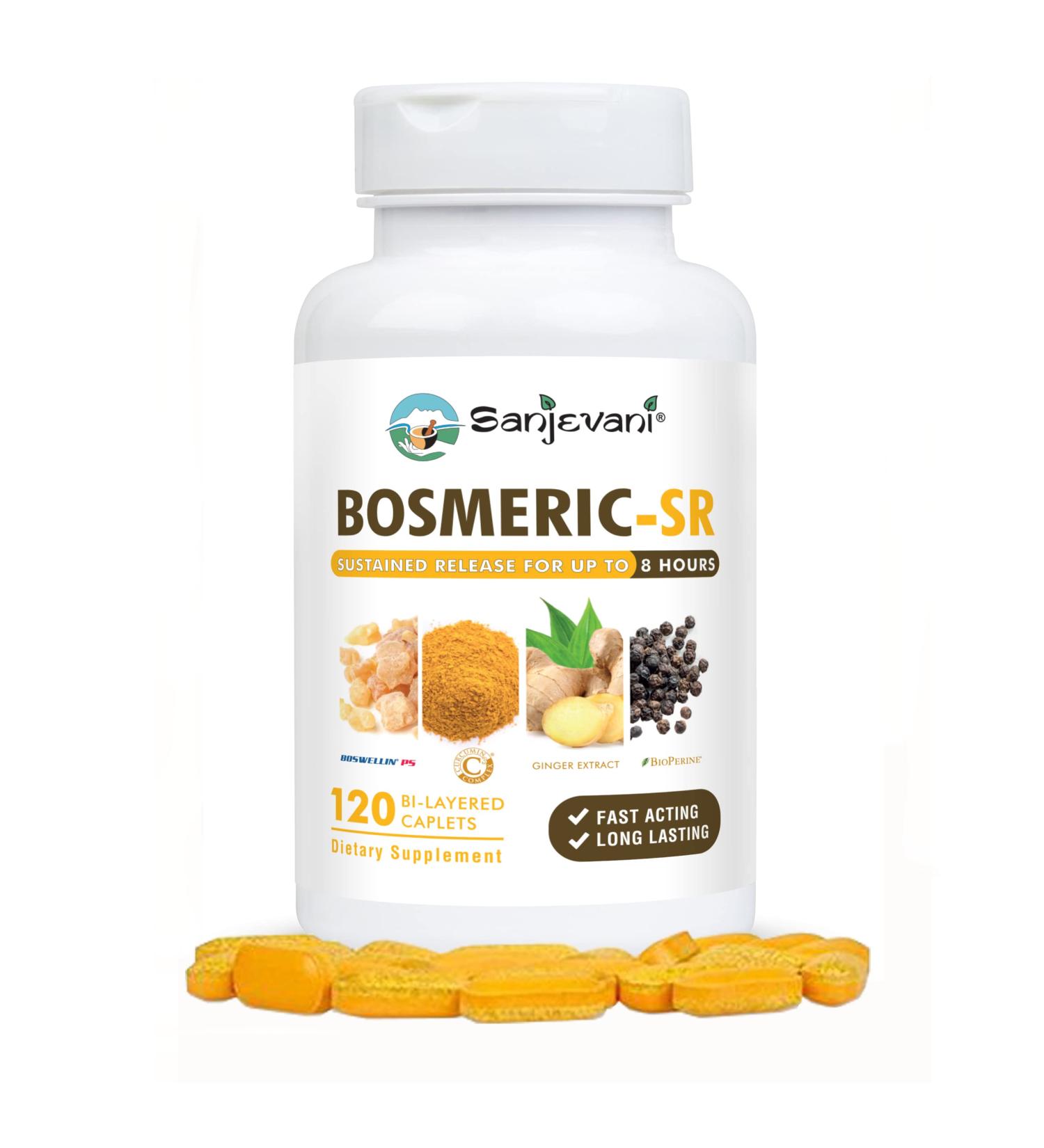 Bosmeric SR Turmeric Curcumin C3 Complex Joint & Immune Support - 120 Caplets - Buy Online on GoSupps.com