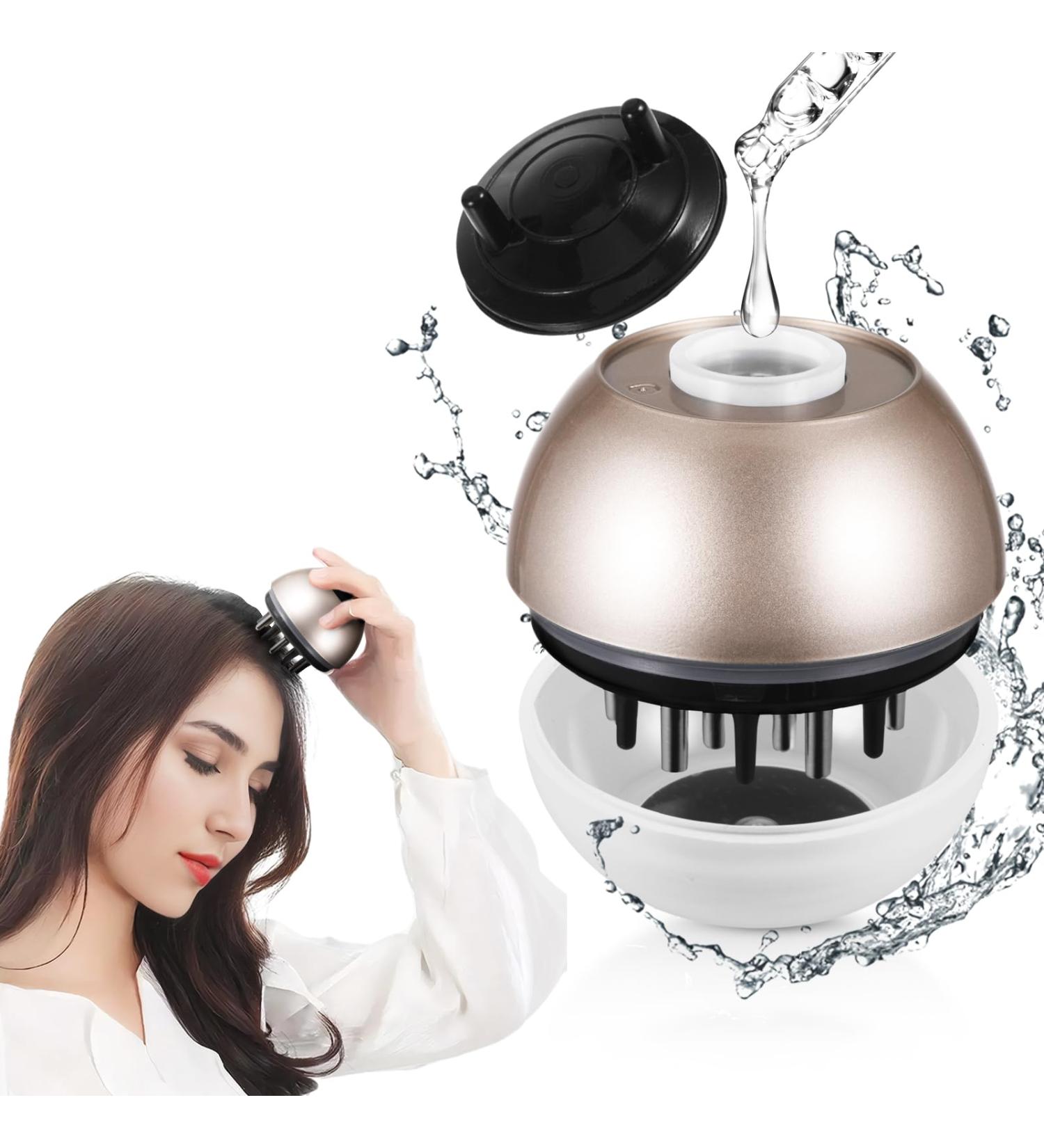 2 in 1 Scalp Massage Brush & Hair Applicator Bottle - 30ml Head Massager for Wet & Dry Use | Essential Oil Serum Treatment - Buy Online on GoSupps.com