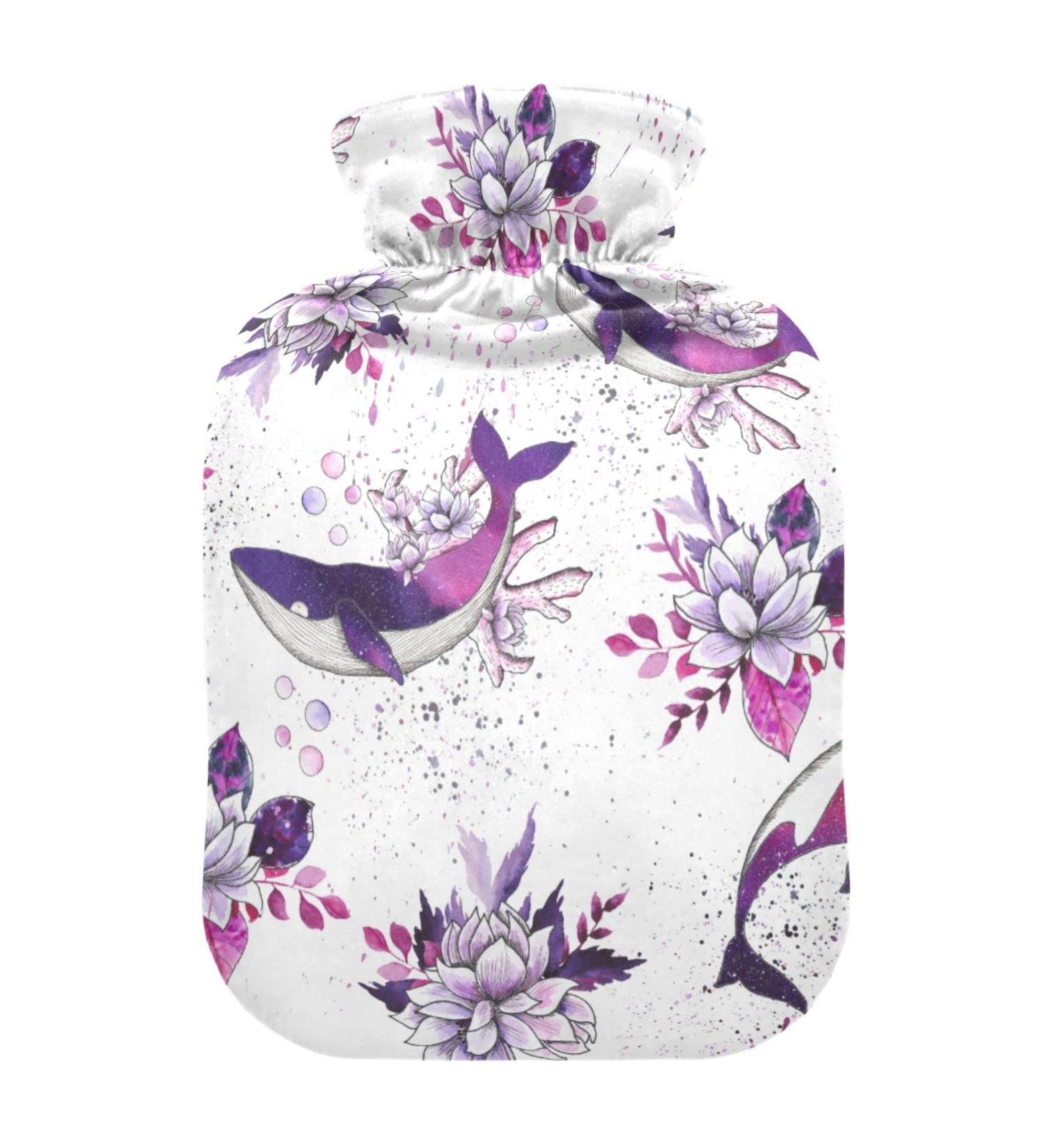 1L Ocean-Themed Heat Bottle | Durable Warm-Up Bag for Pain Relief | Hand Feet Shoulder & Neck Therapy with Marine Animals Design - Buy Online on GoSupps.com