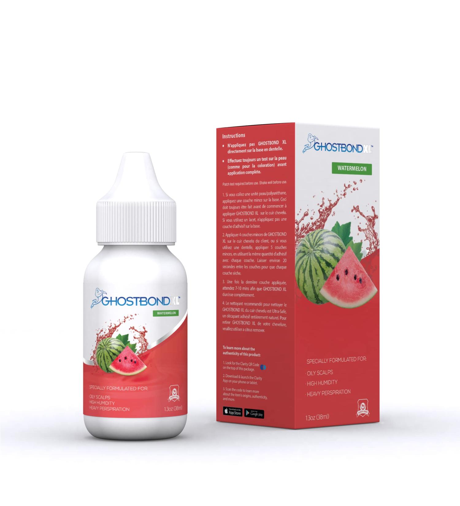 Pro Hair Labs - Ghostbond XL Watermelon - Full Head Bond For Poly & Lace | Wig Glue Hair Adhesive Specially Formulated For High Humidity Heavy Perspiration And Oily Scalps - 1.3oz - Buy Online on GoSupps.com