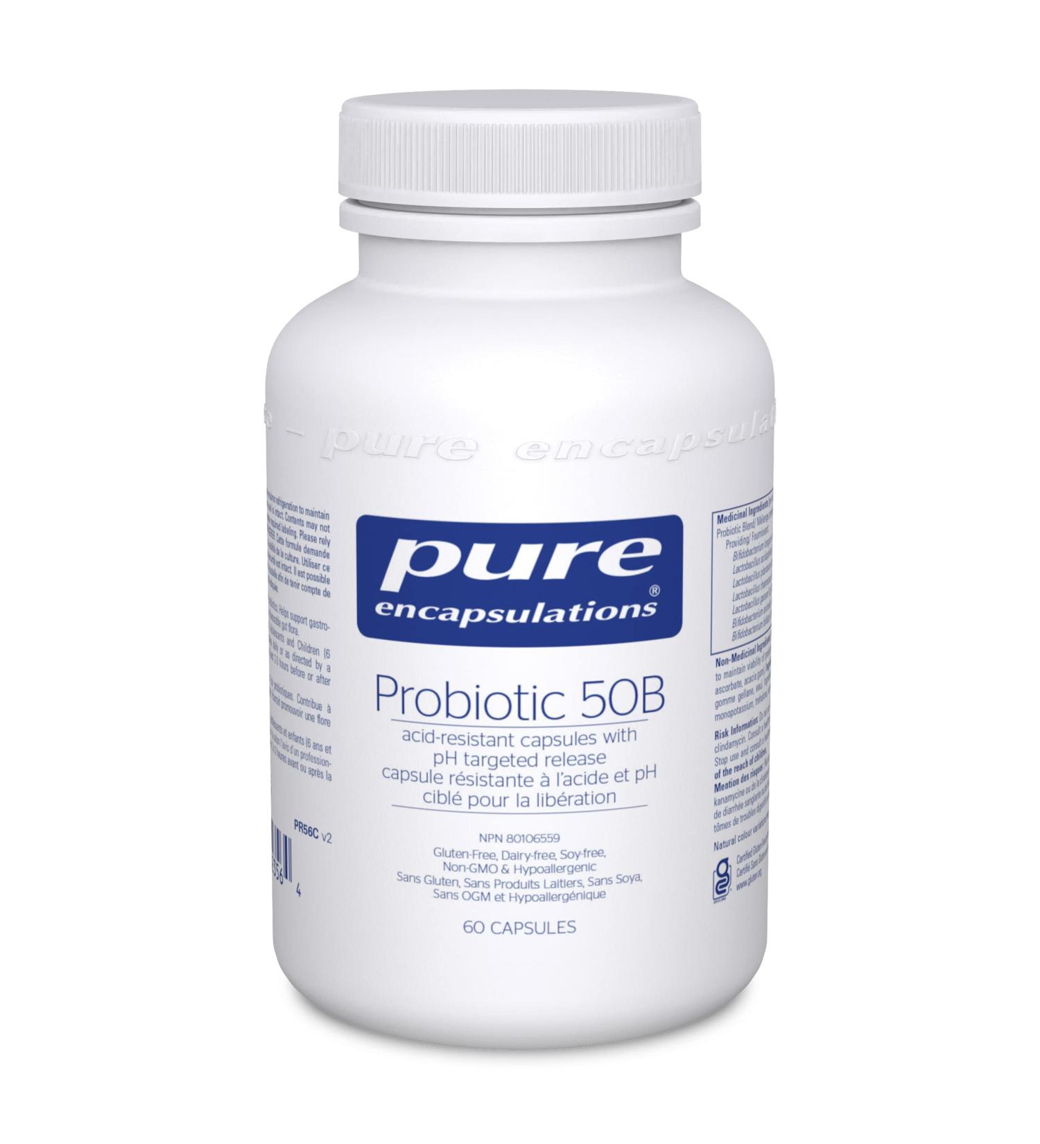Pure Encapsulations - Probiotic 50B - Acid-Resistant Capsules with pH Targeted Release - 60 Capsules - Buy Online on GoSupps.com