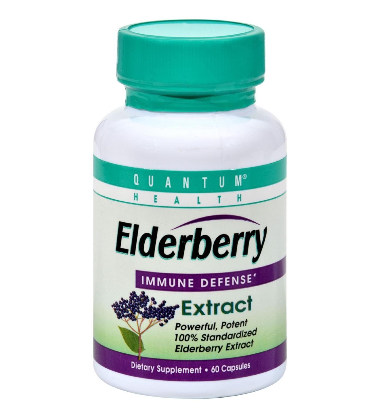 2Pack! Quantum Elderberry Immune Defense Extract - 400 mg - 60 Capsules