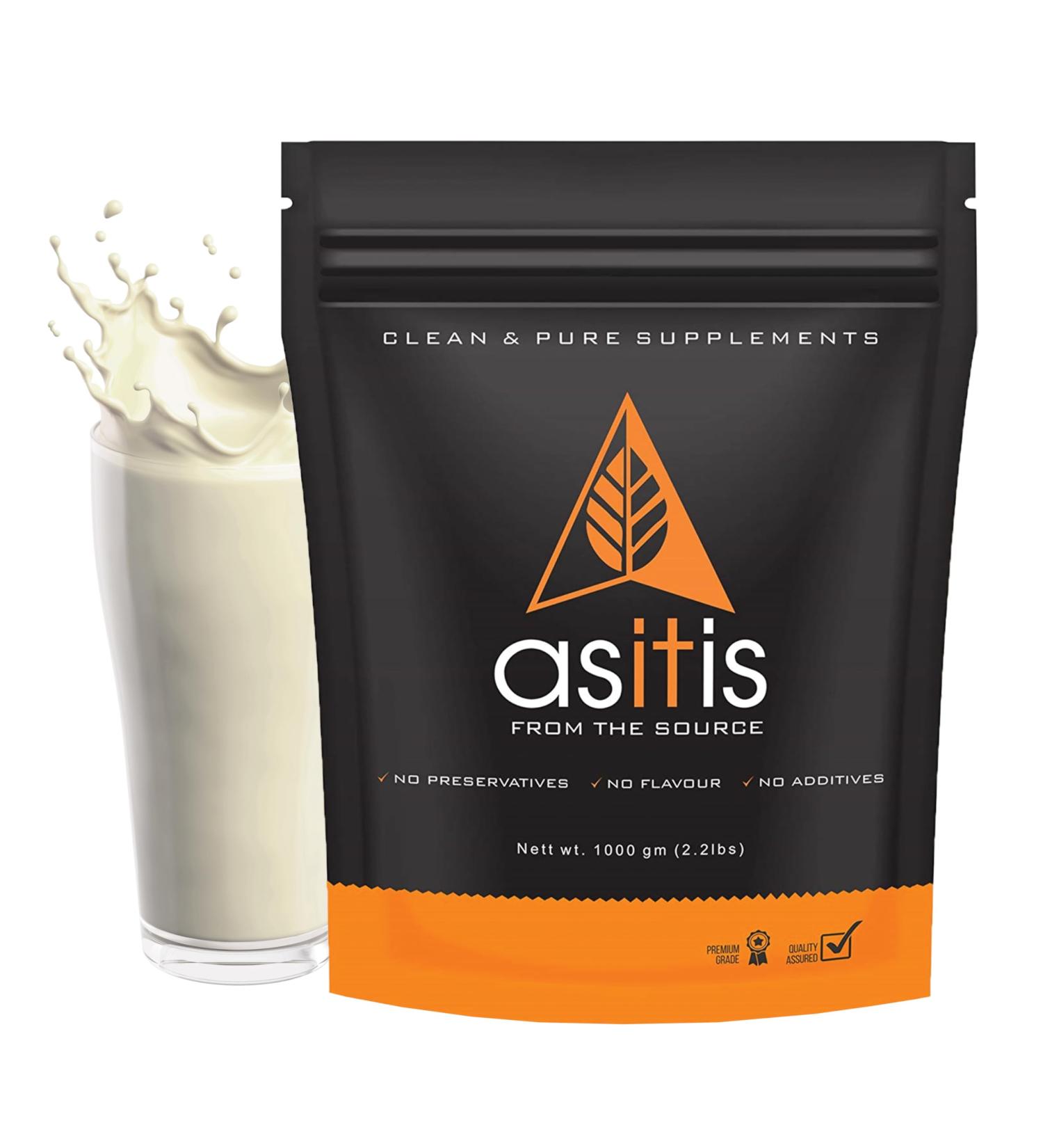 AS-IT-IS Nutrition Whey Protein Concentrate 80% - 1kg | Unflavoured Non-GMO Gluten-Free Pure & Preservative-Free | International Shipping Available - Buy Online on GoSupps.com