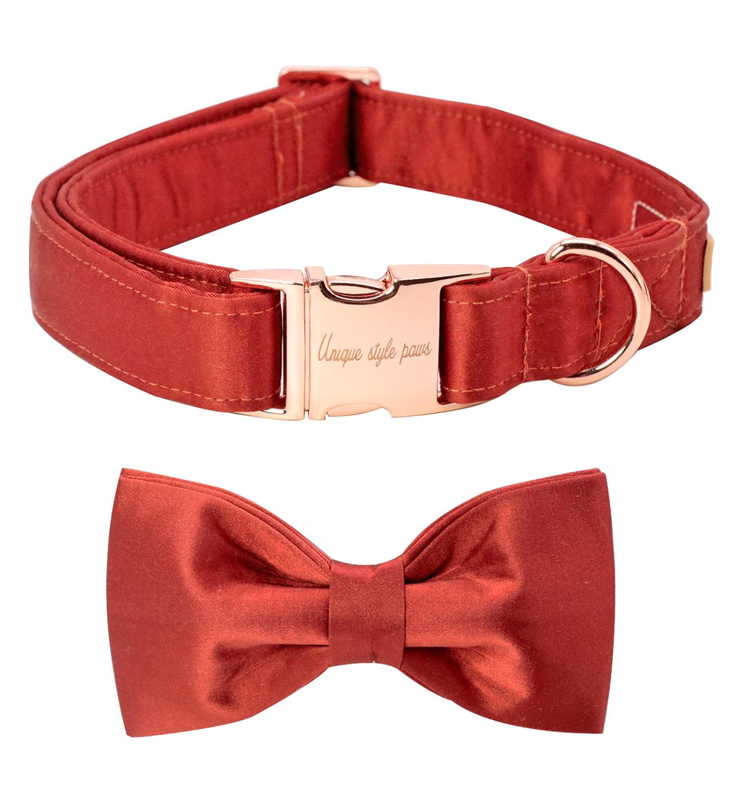 Unique Style Paws Christmas Silk Dog Collar - Adjustable Soft Fly Pet Collar for Medium Dogs - Perfect Gift for Him or Her - Buy Online on GoSupps.com