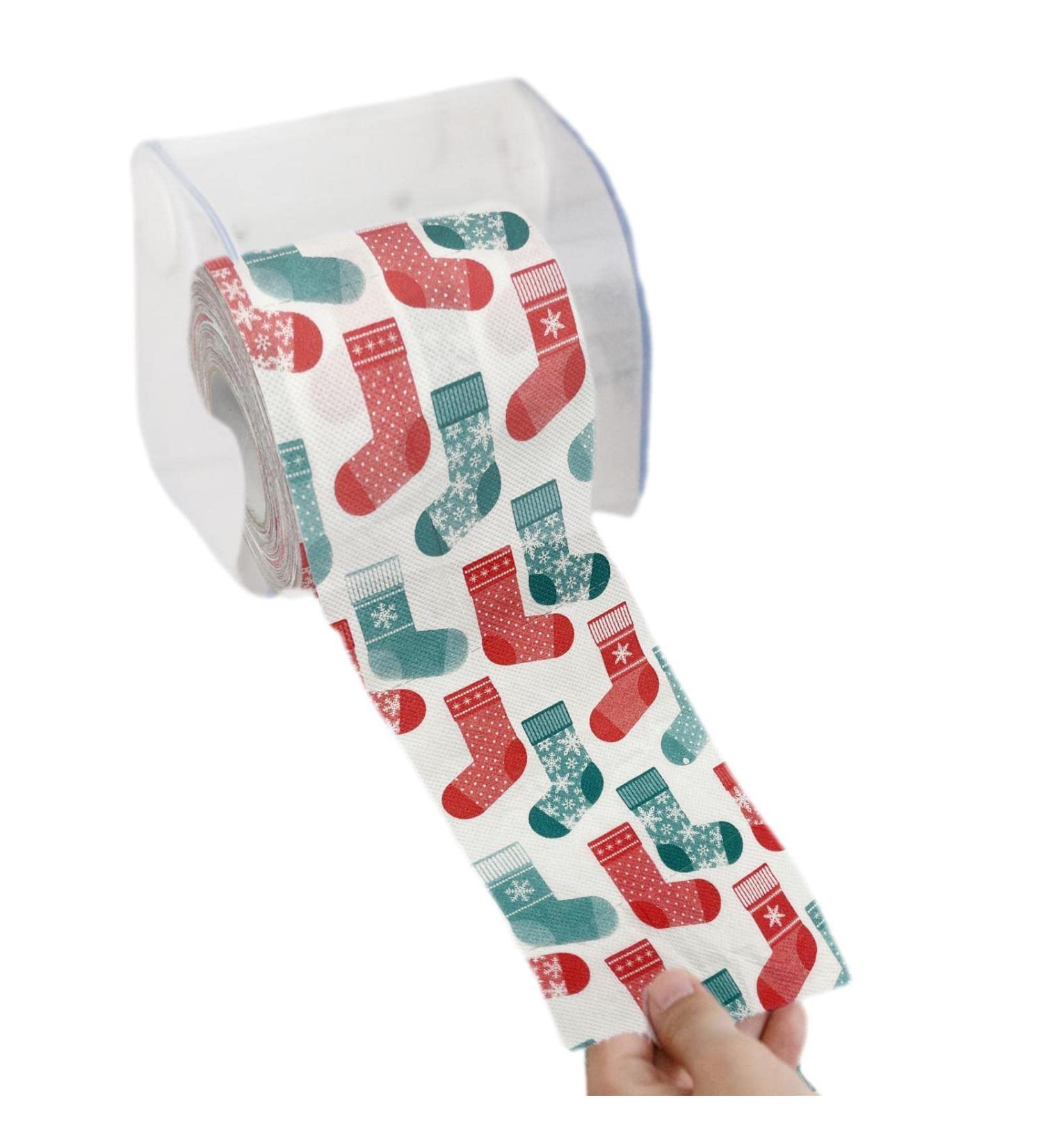 Christmas Decorative Toilet Paper | Soft Printed Toilet Paper | Sturdy Paper Roll for Birthday Party Favors Cute Festival Decorations for Indoor and Outdoor Dobooo - Buy Online on GoSupps.com