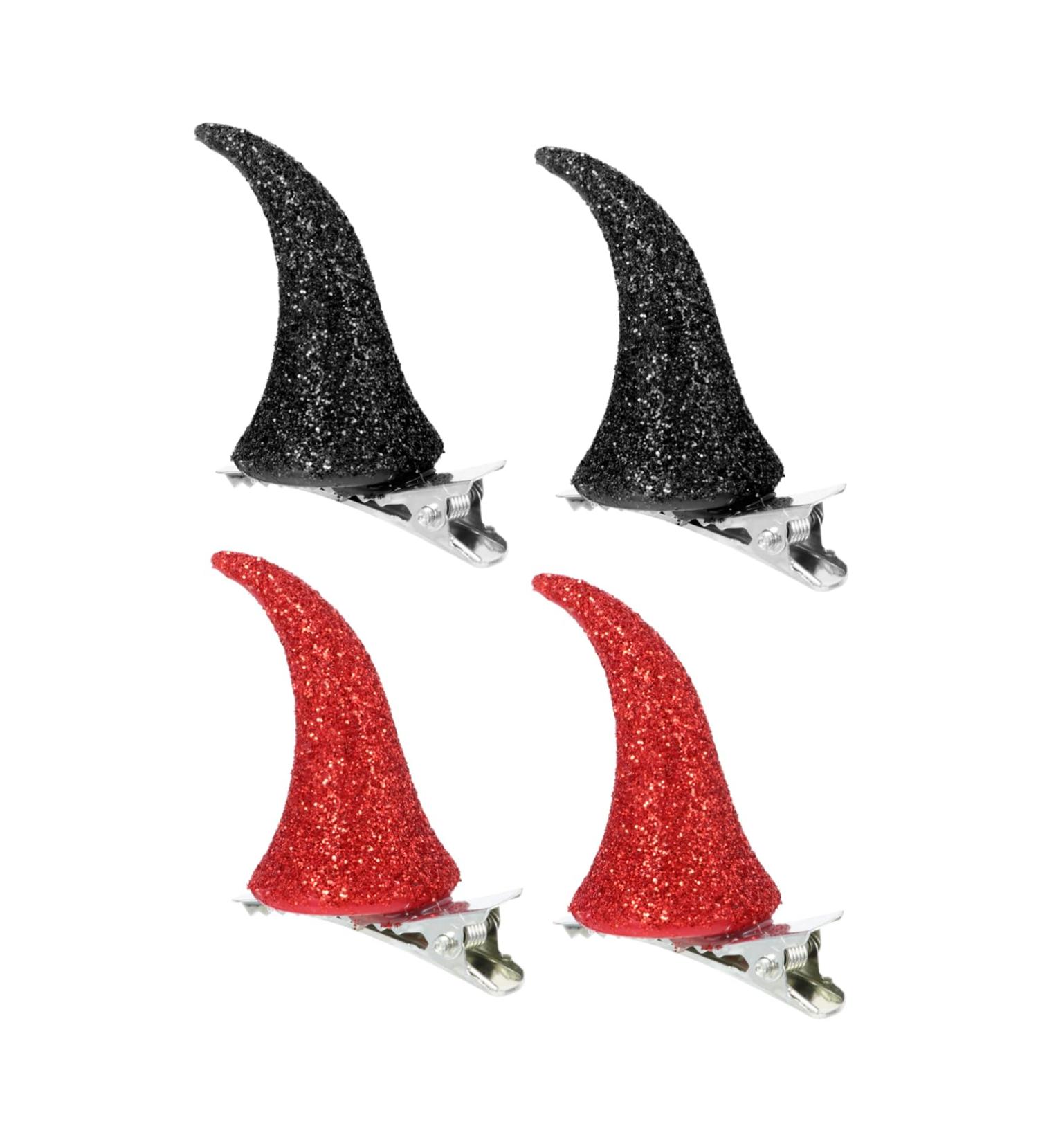 FRCOLOR 1 Set 2 Pairs Horn Hairpin Devil Hair Clips Horn Hair Clips Christmas Bobby Horror Hair Clips Hair Accessories for Prom Hairpin for Halloween Flash Metal Makeup Baby Girl - Buy Online on GoSupps.com