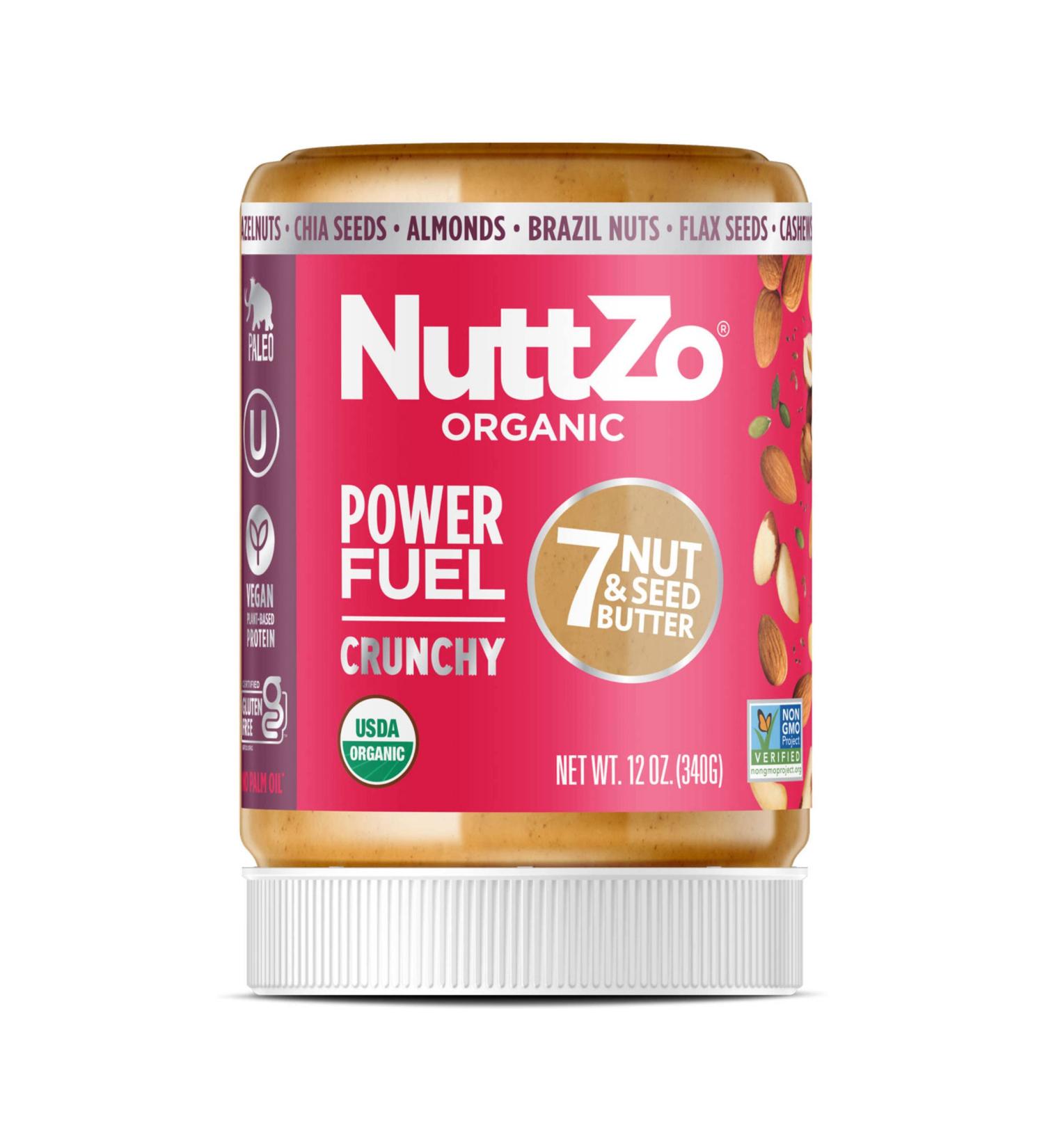 Nuttzo Organic Power Fuel 7 Nut & Seed Butter Crunchy 12 oz | Healthy Snack | Protein-Packed Spread - Buy Online on GoSupps.com