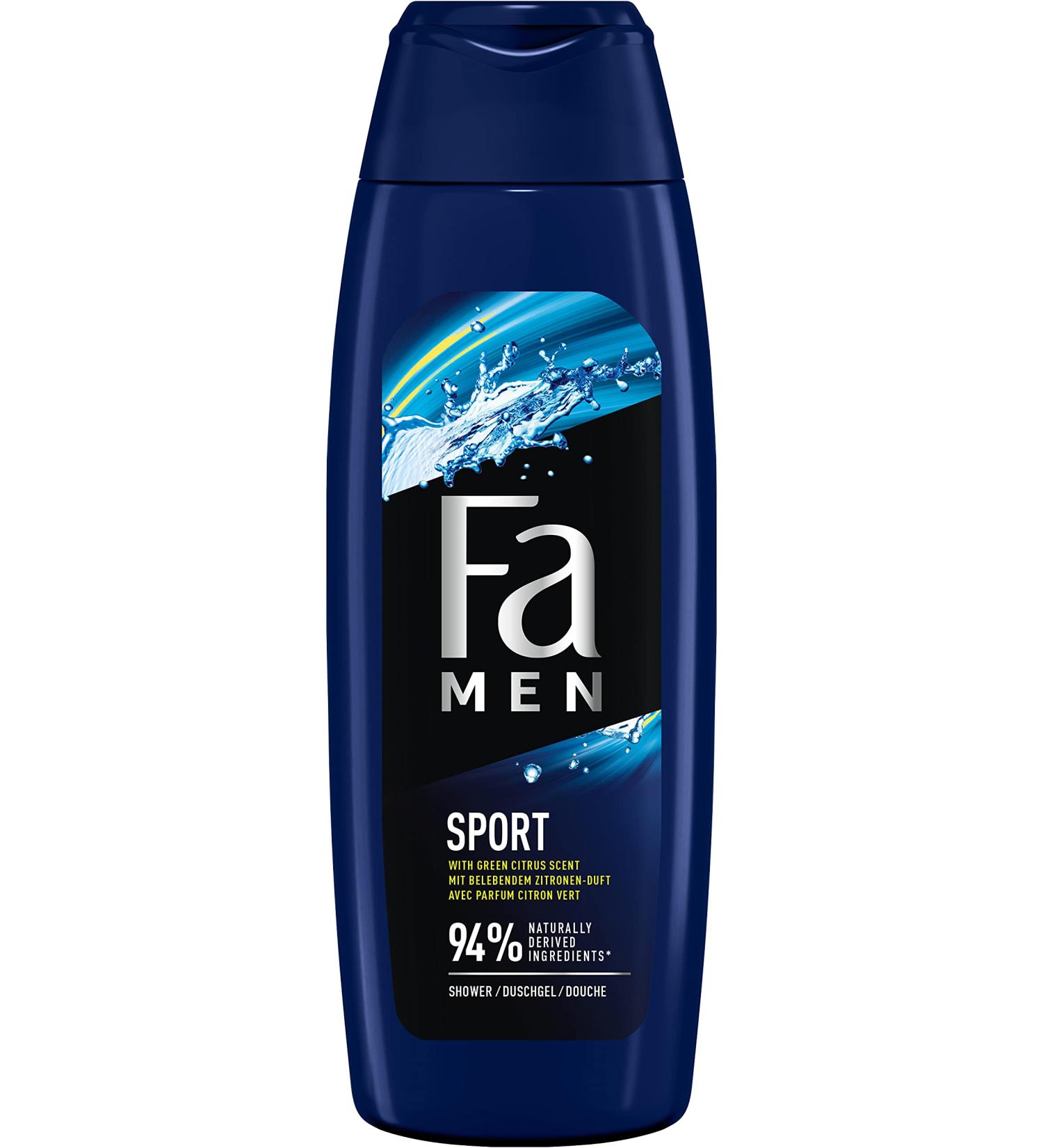 Fa Revitalising shower gel sport with the revitalising fresh scent of green citrus 750 ml